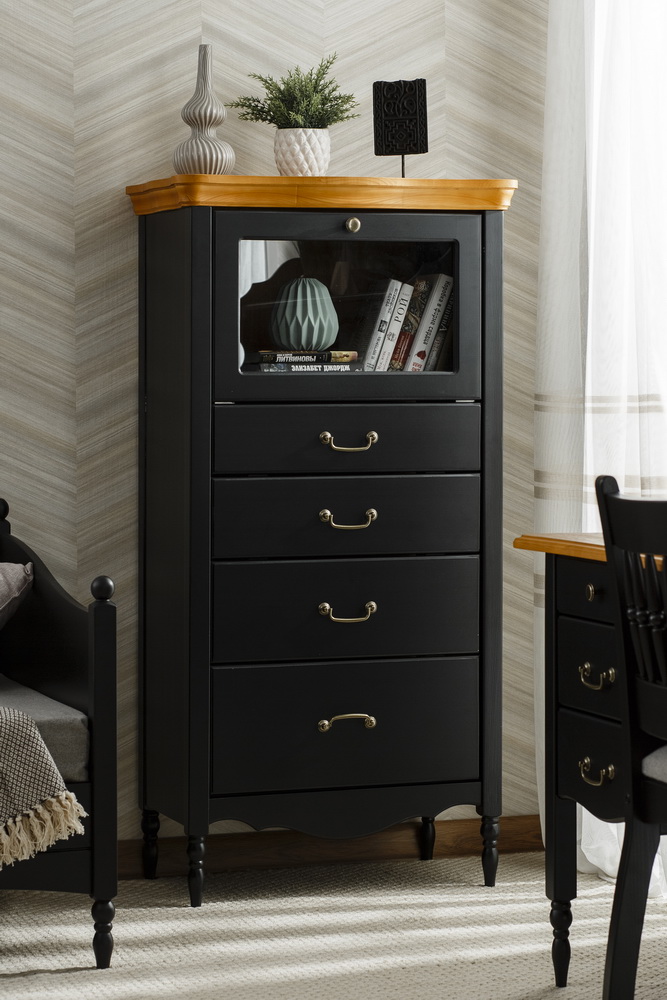 Сервант чёрный Айно №4