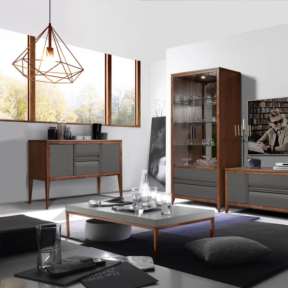 Шкаф с витриной Аликанте ГМ 1622Е