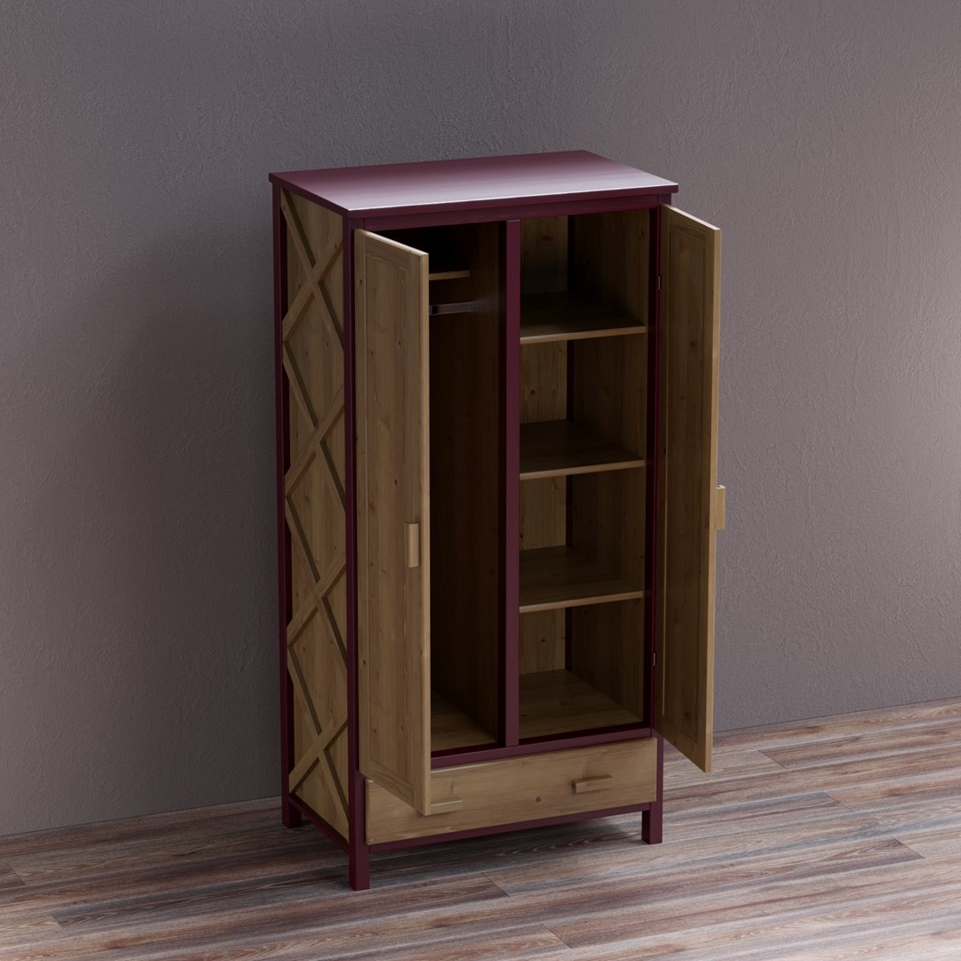 Шкаф комбинированный Армо с полками  и штангой 3.9.03