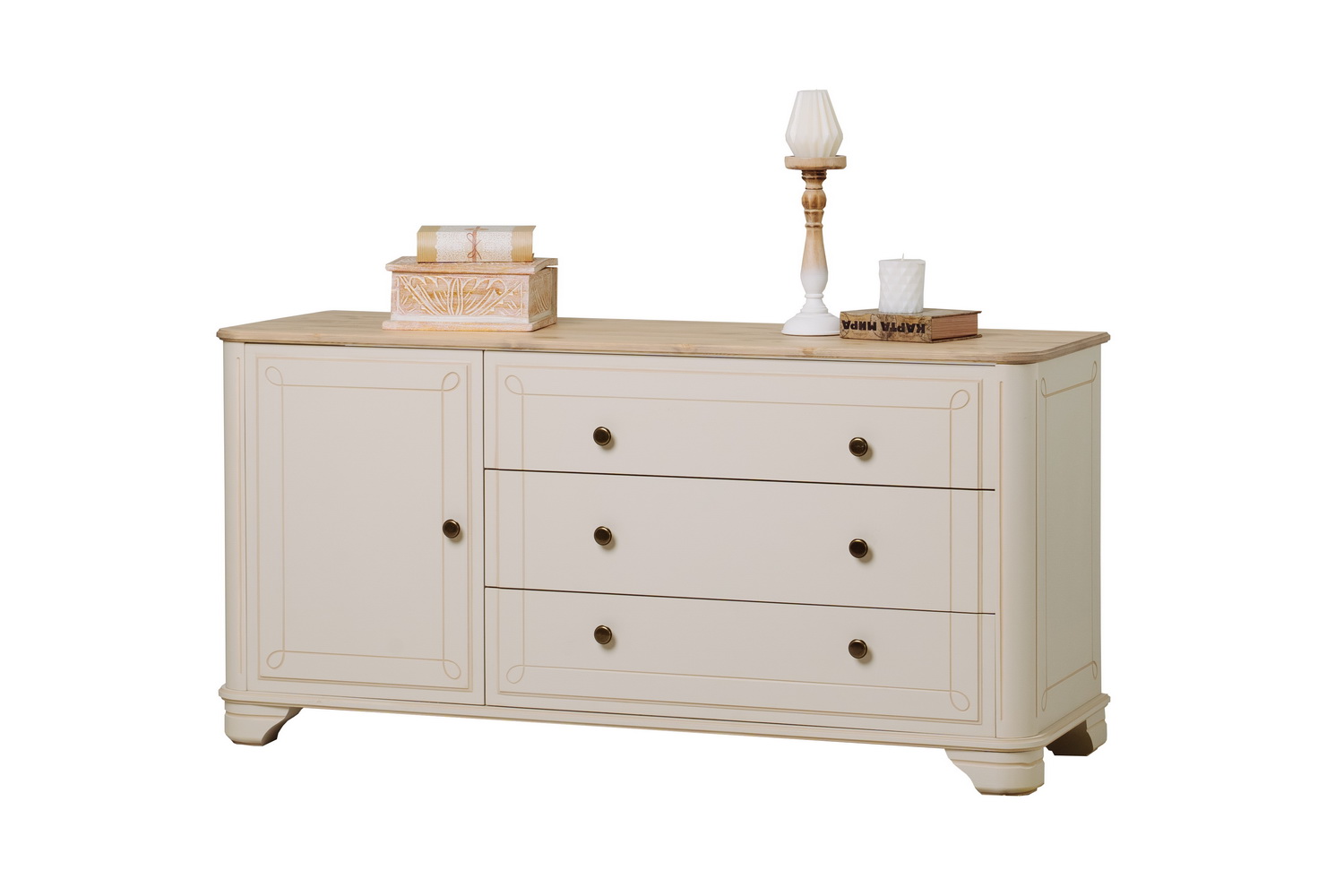 Тумба с дверкой и 3 ящиками Бетти №16