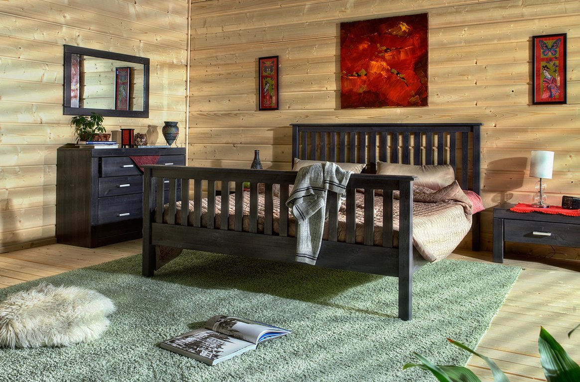 Кровать массив сосны Дания № R2 800х2000