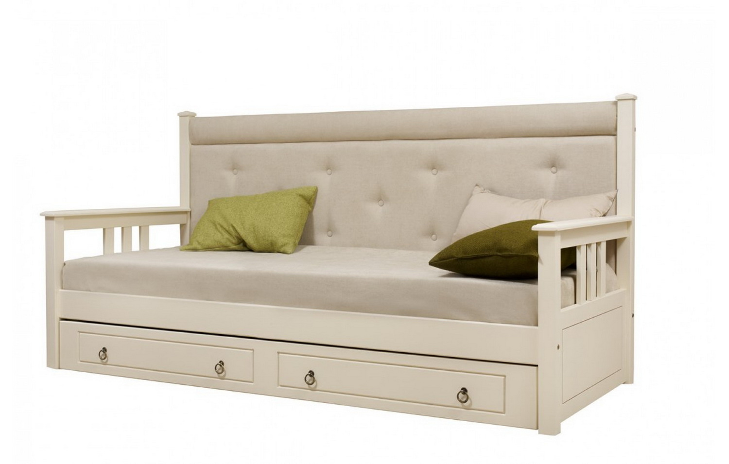 Тахта Дания с мягким изголовьем 900х2000 с ящиками