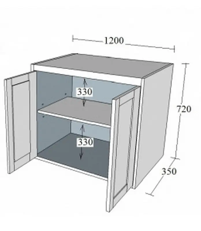 Шкаф настенный Шалёр 1200х350х720