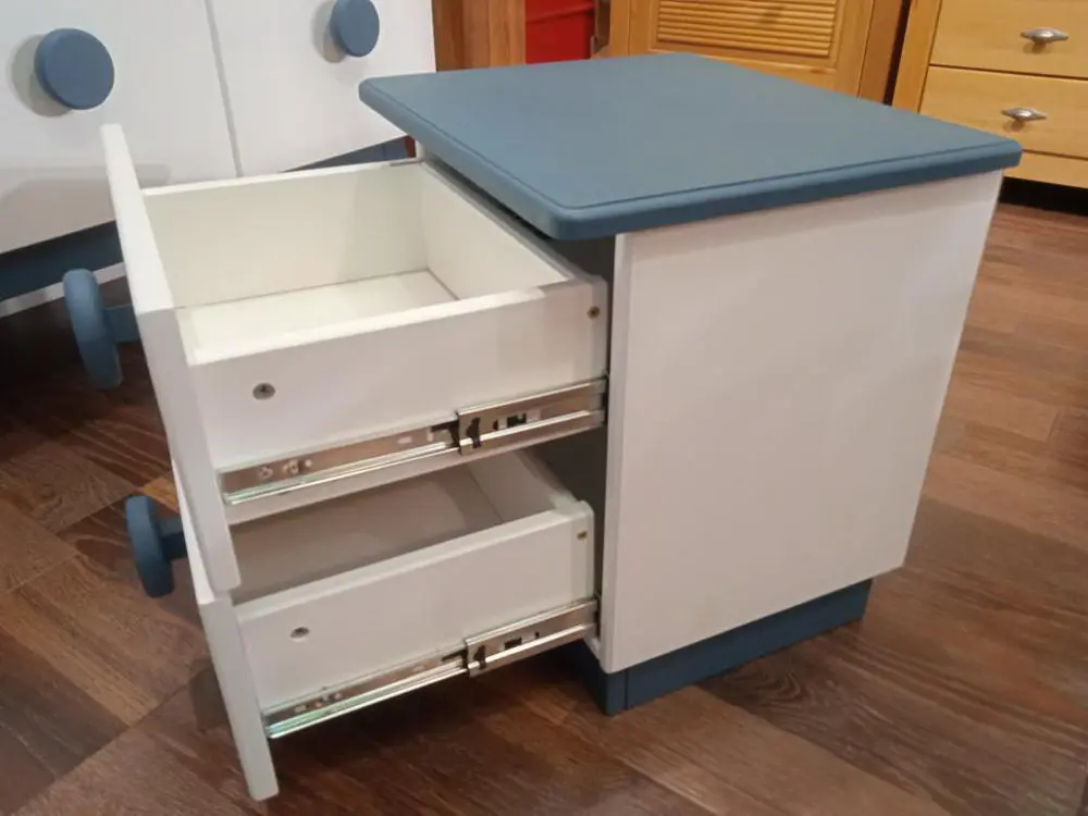 Тумба 2 ящика белая ТК №3