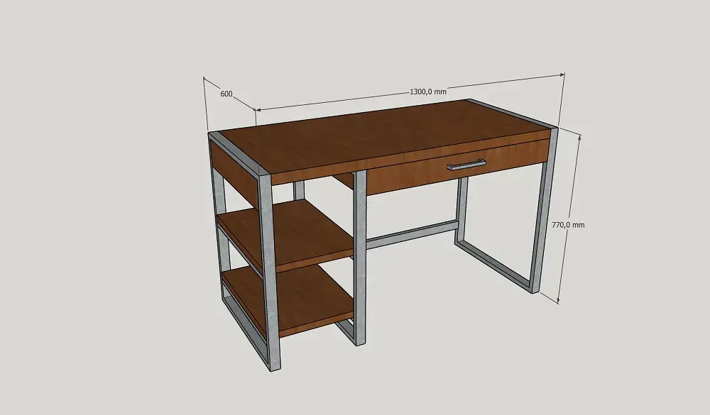 Стол рабочий 1 ящик 07-06