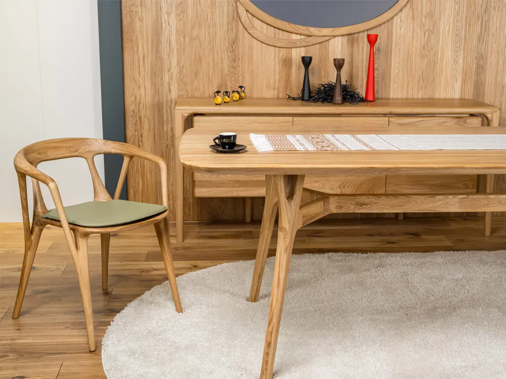 Стул из дуба Винара мягкий кожа