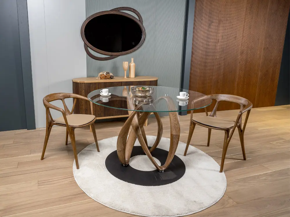 Стол Инфинити круглый стекло