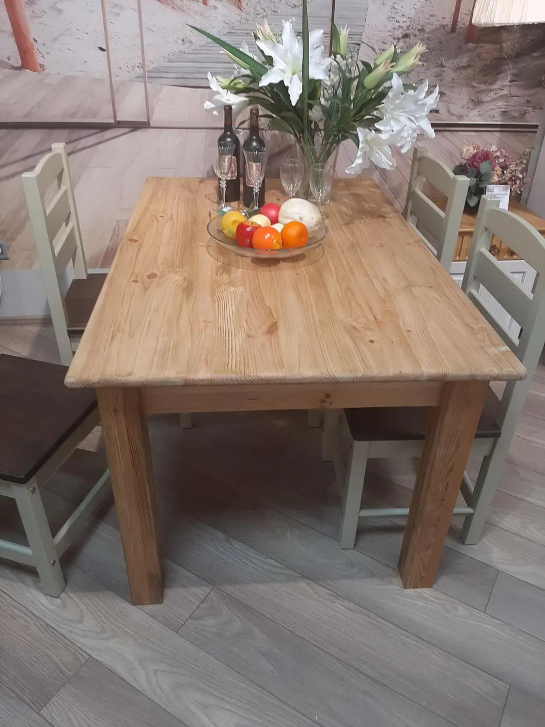 Стол обеденный Фермерский FERMEX 140 ноги 80 х 80