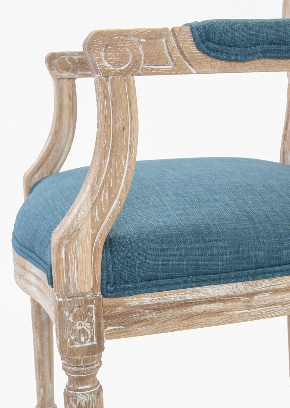 Мягкий стул с подлокотниками Diella Blue