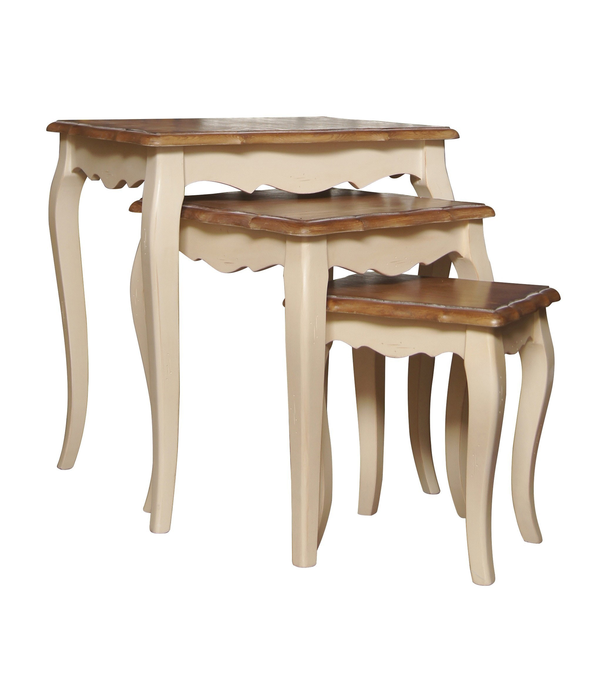 Бежевая консоль массив дерева "Leontina" малая