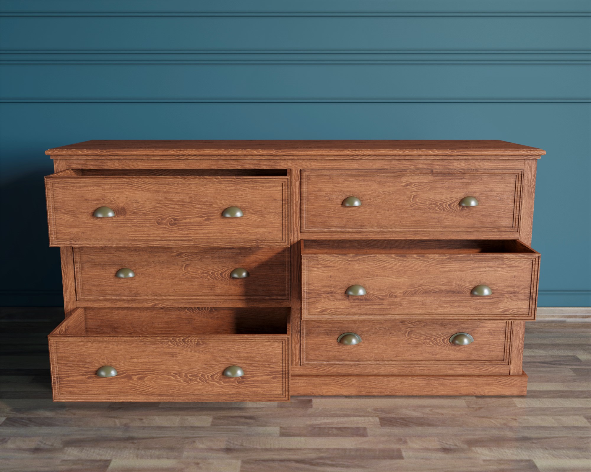 Комод "Palermo natural" с шестью ящиками