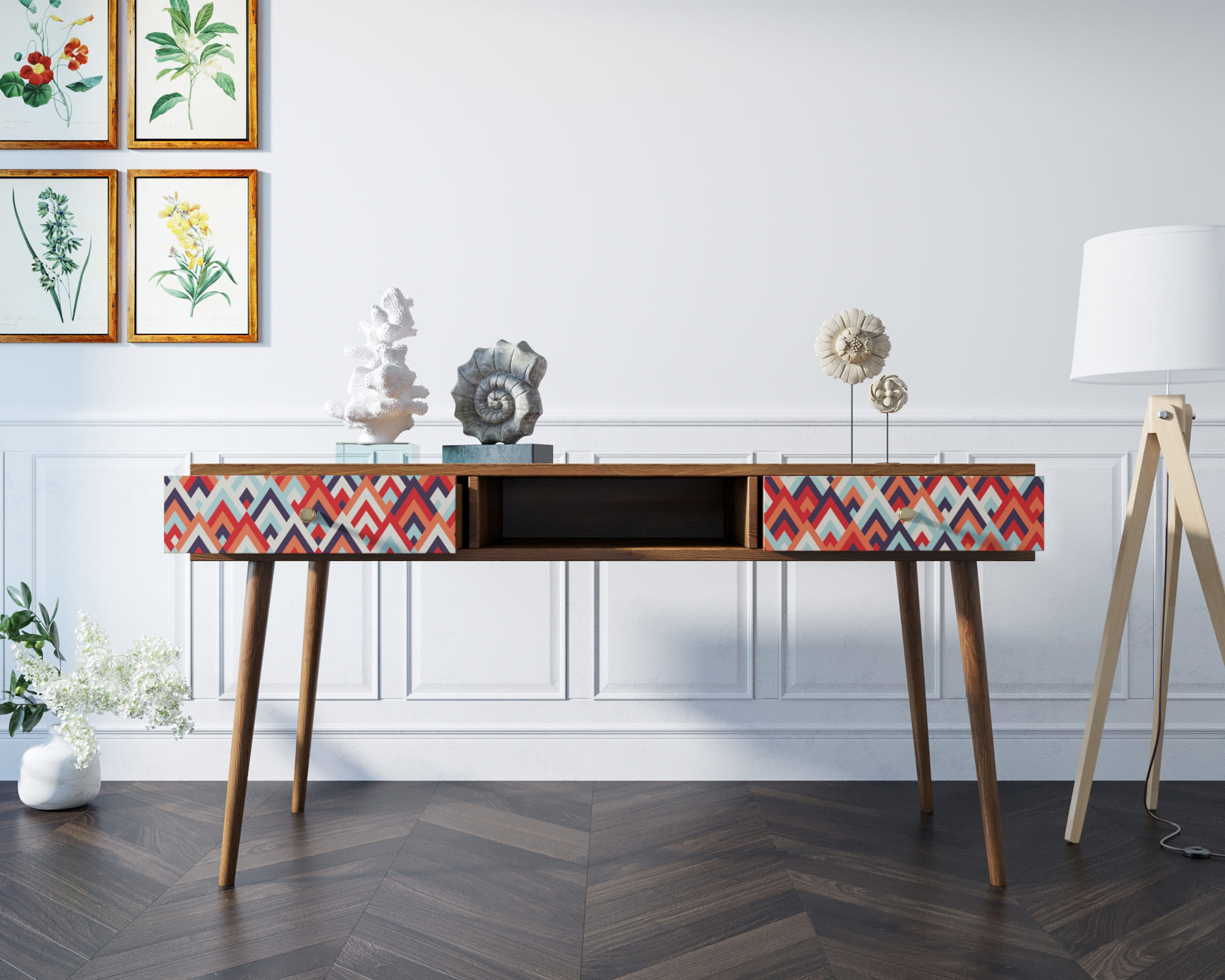 Стол рабочий с 2 ящиками «Berber»