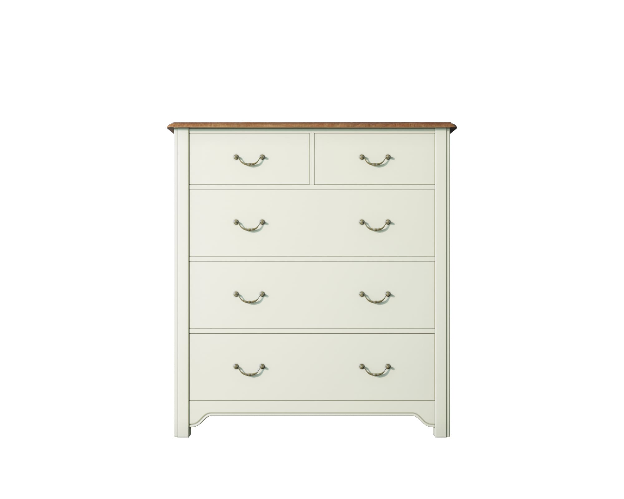 Бежевый комод "Olivia" на пять ящиков