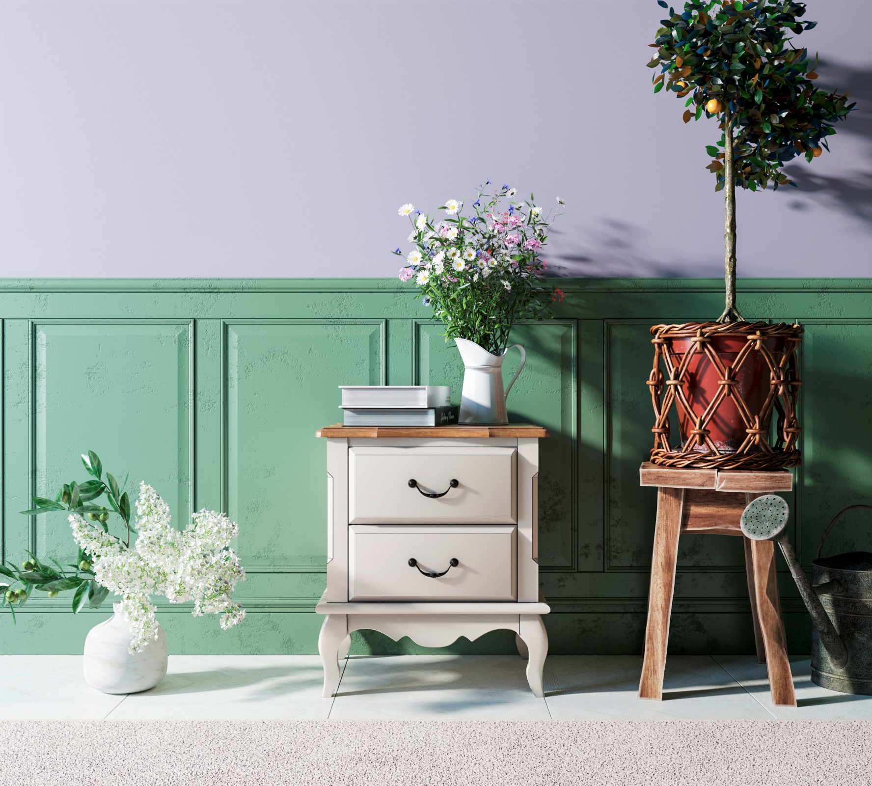 Прикроватная тумба leontina на два ящика