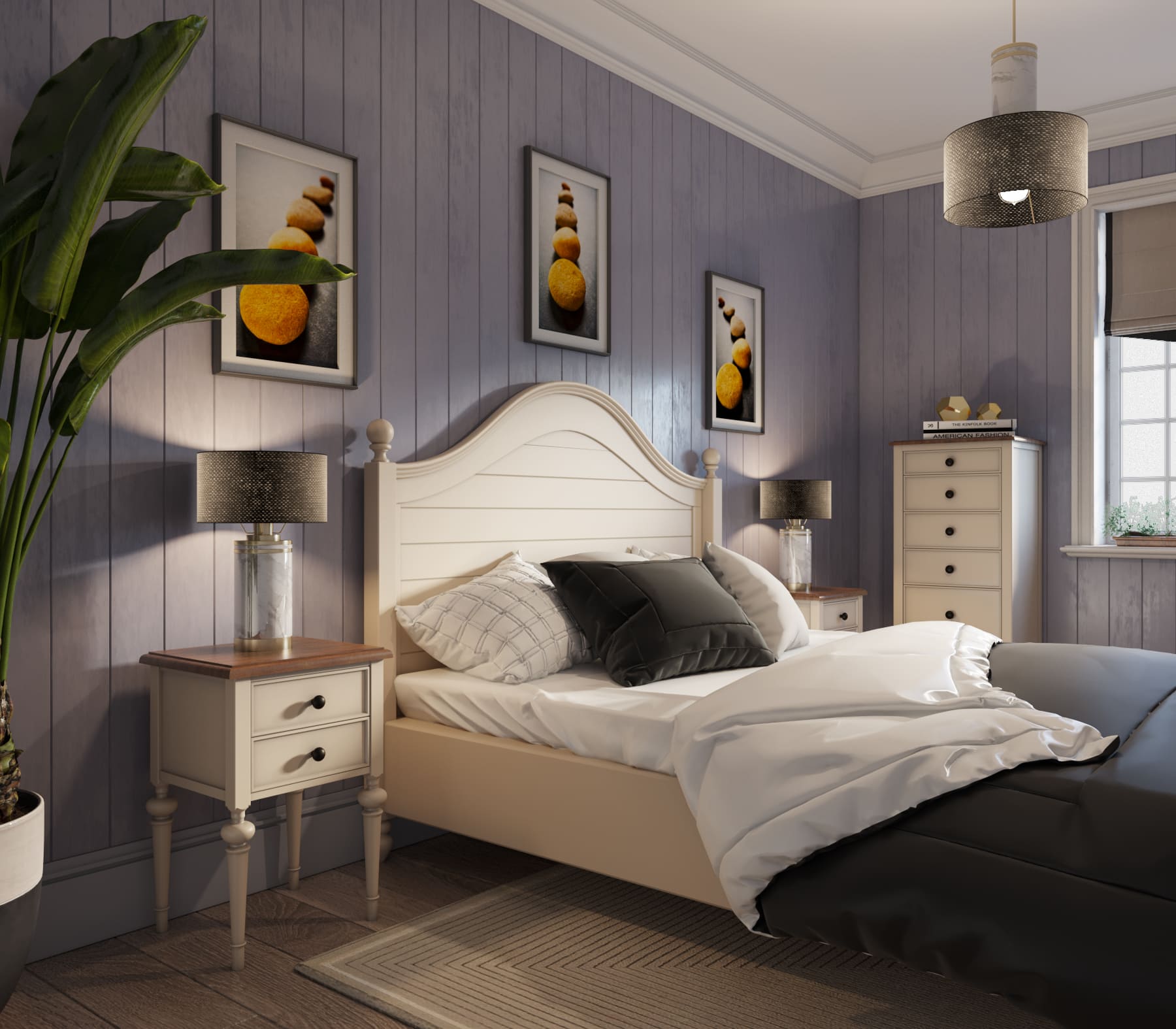 Кровать двуспальная в стиле Прованс "Odri" 1800х2000