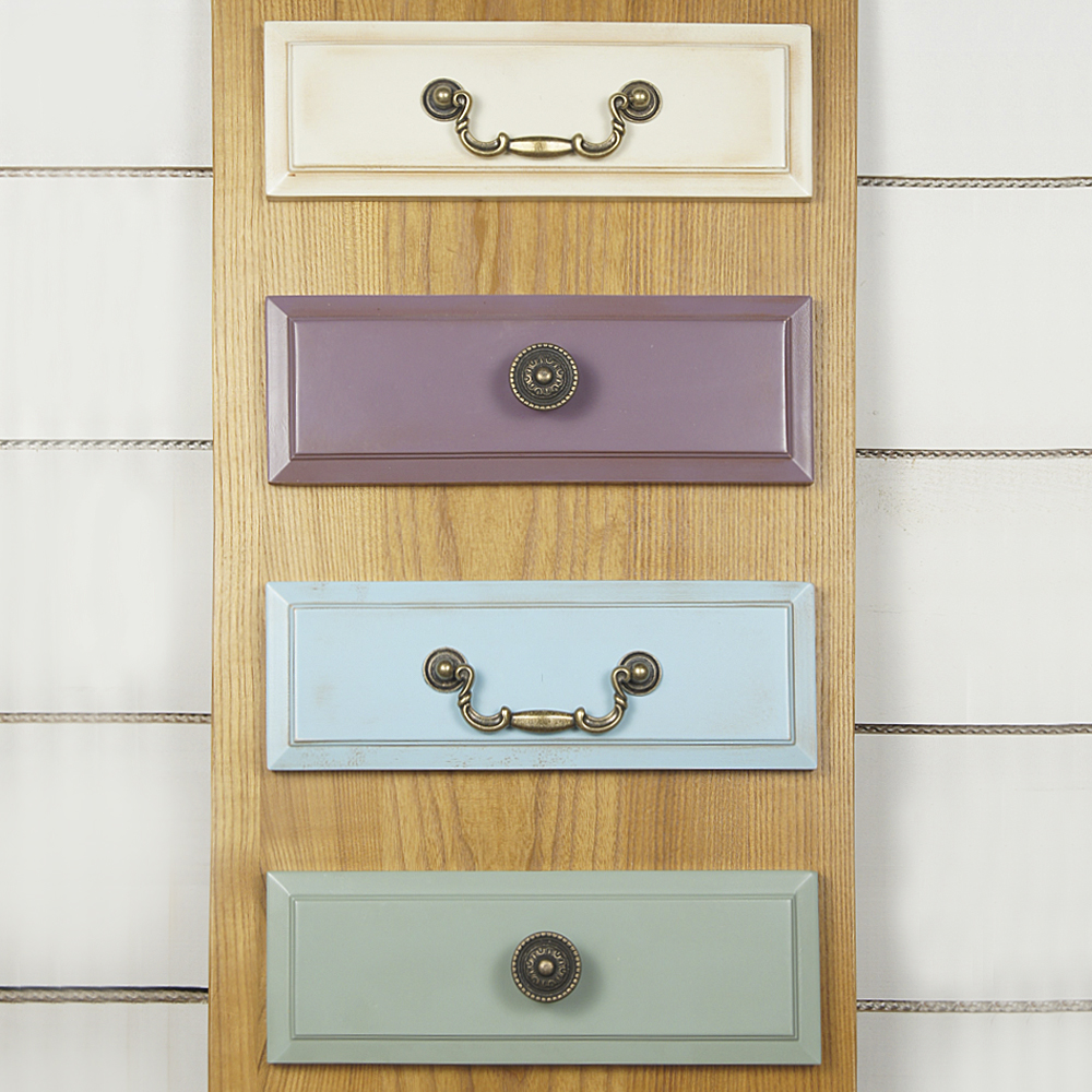 Комод 3 ящика массив "Leontina Blue" (3 ящика и 3 двери)