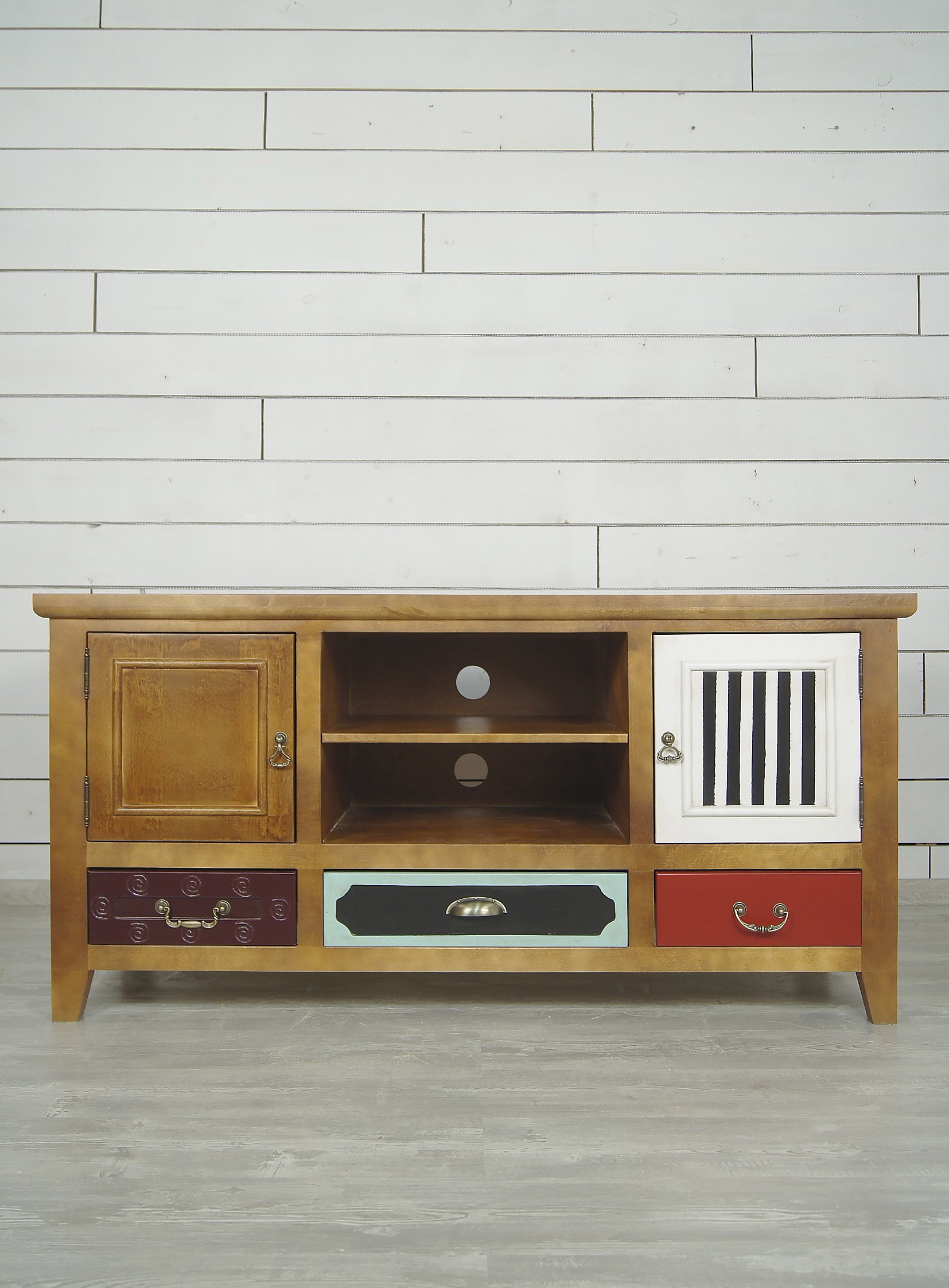 Комод с 3 ящиками из дерева "Gouache Birch" под TV арт М10528ETG