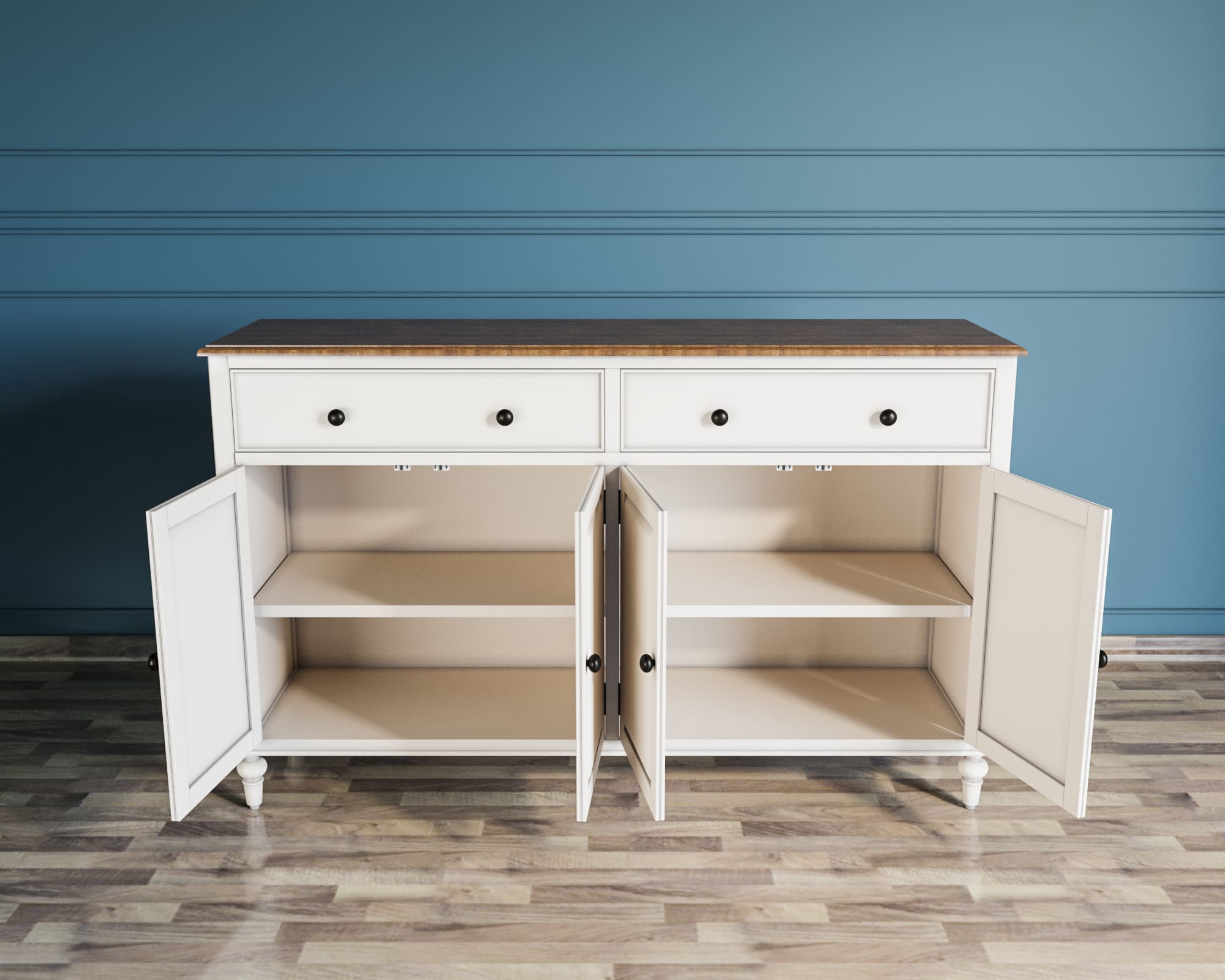 Большой комод с ящиками "Odri" 4 дверки