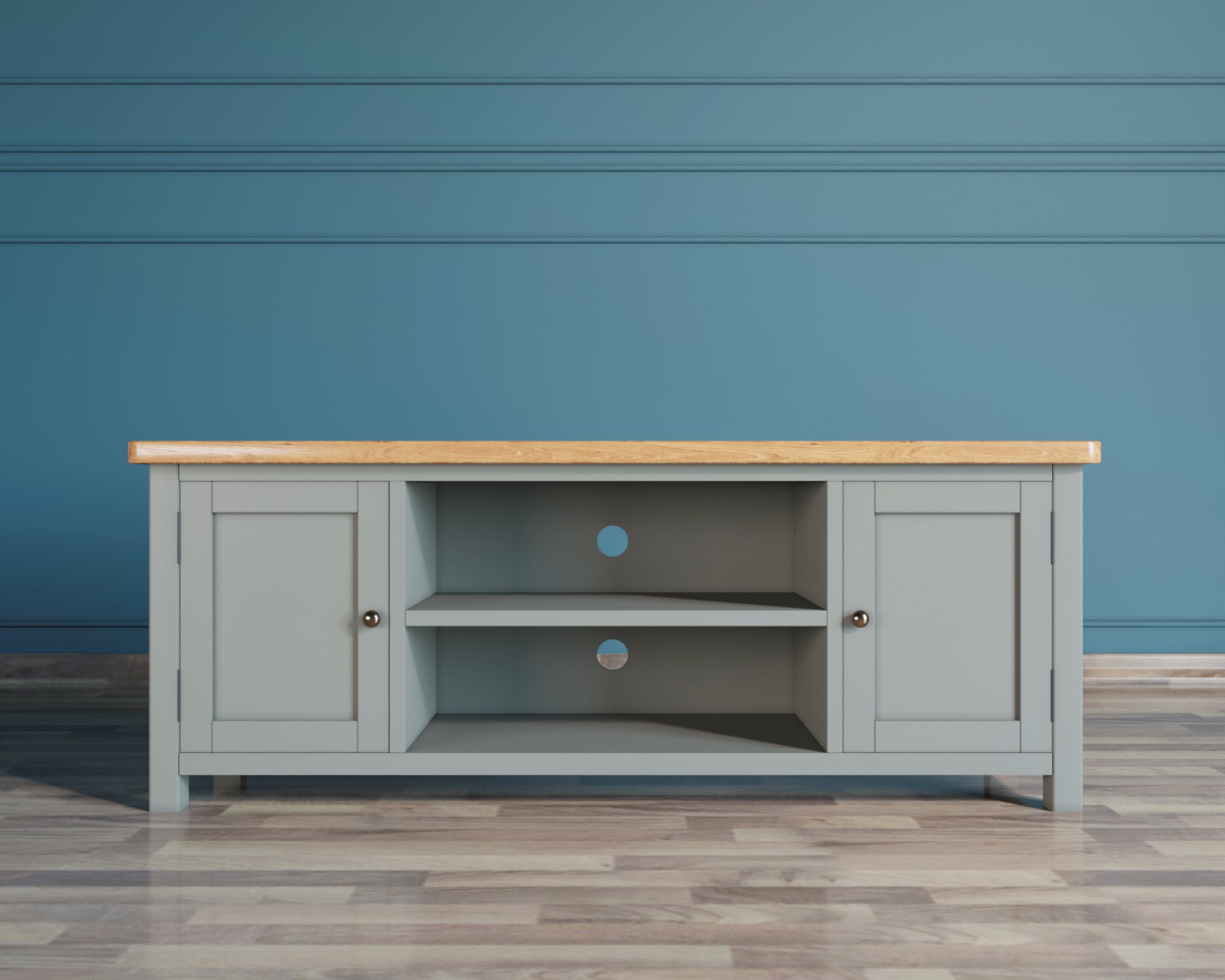 Комод под TV из дерева "Jules Verne" серый