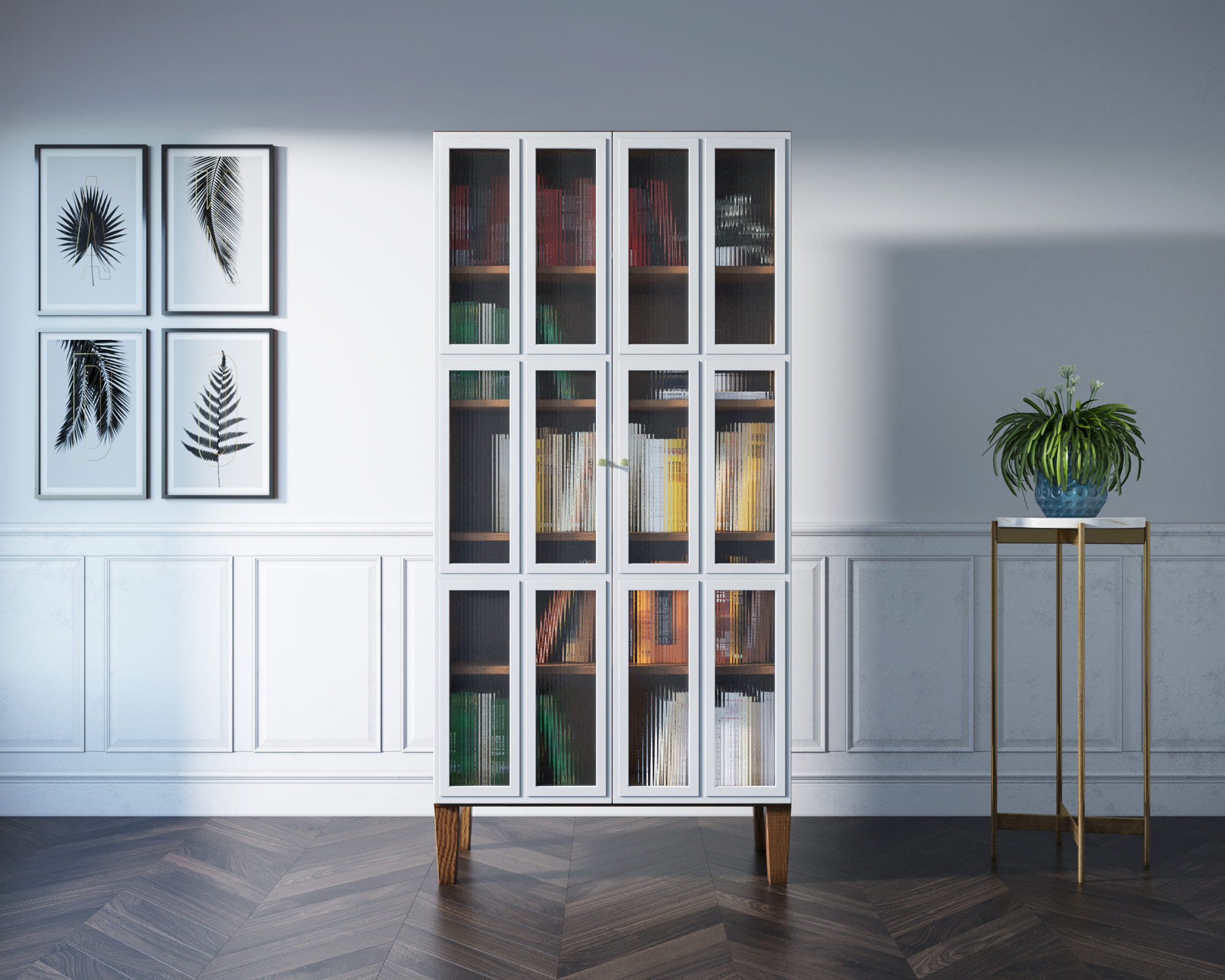 Шкаф двухстворчатый "Andersen" с рифлеными стеклами