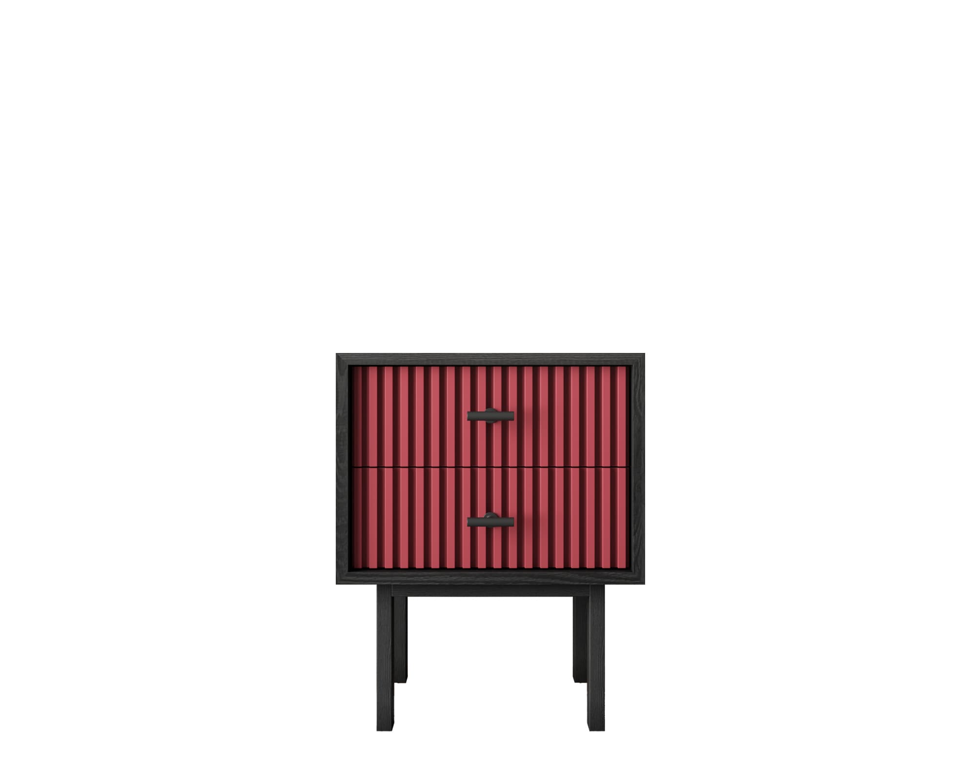 Тумбочка с двумя ящиками "Emerson" арт EM16/red/L