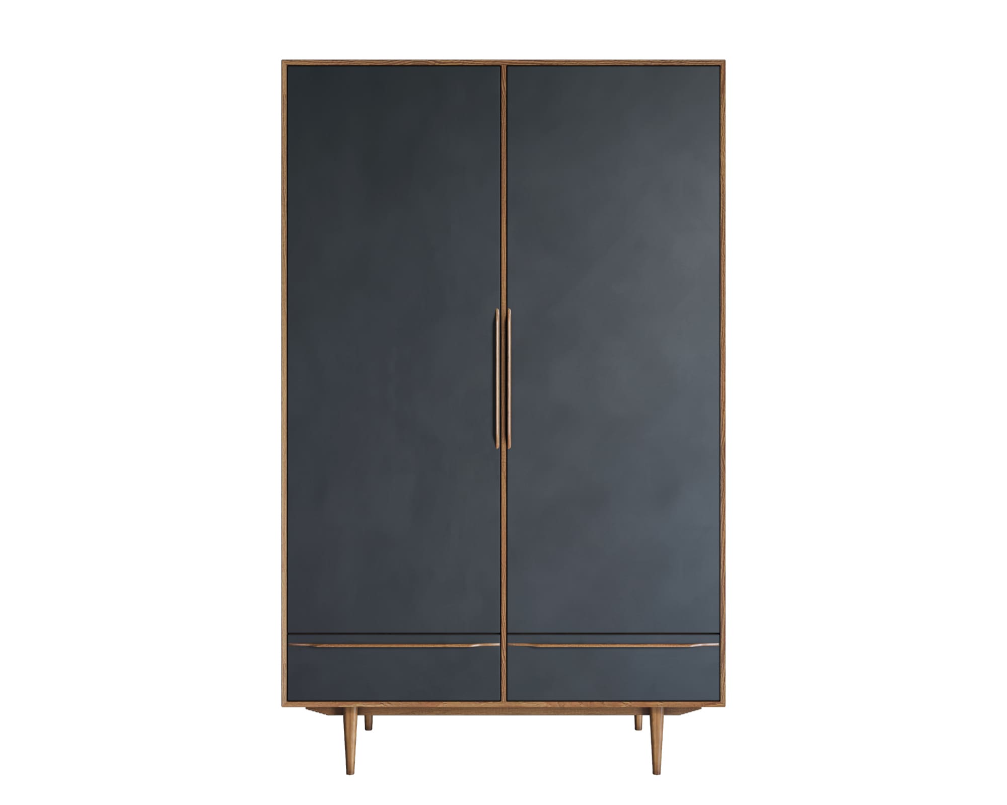 Шкаф двустворчатый  "Bruni Black" с двумя ящиками