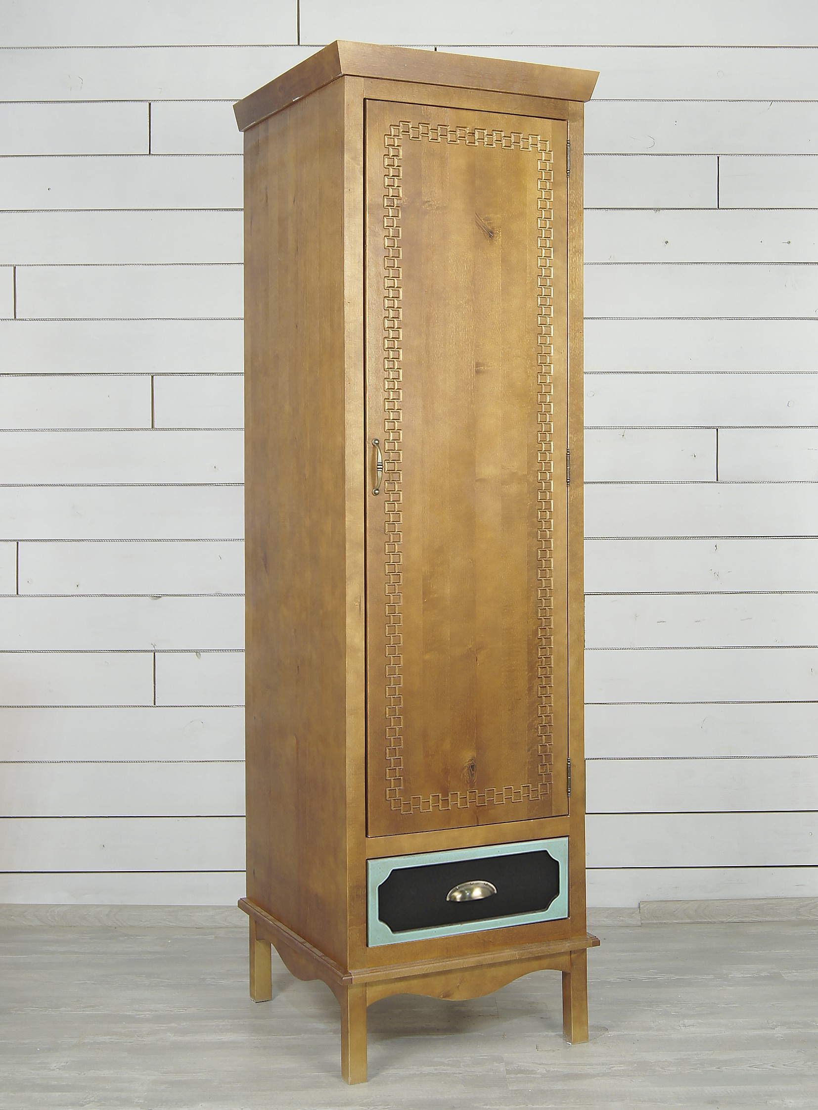 Шкаф одностворчатый светлый с ящиком "Gouache Birch"