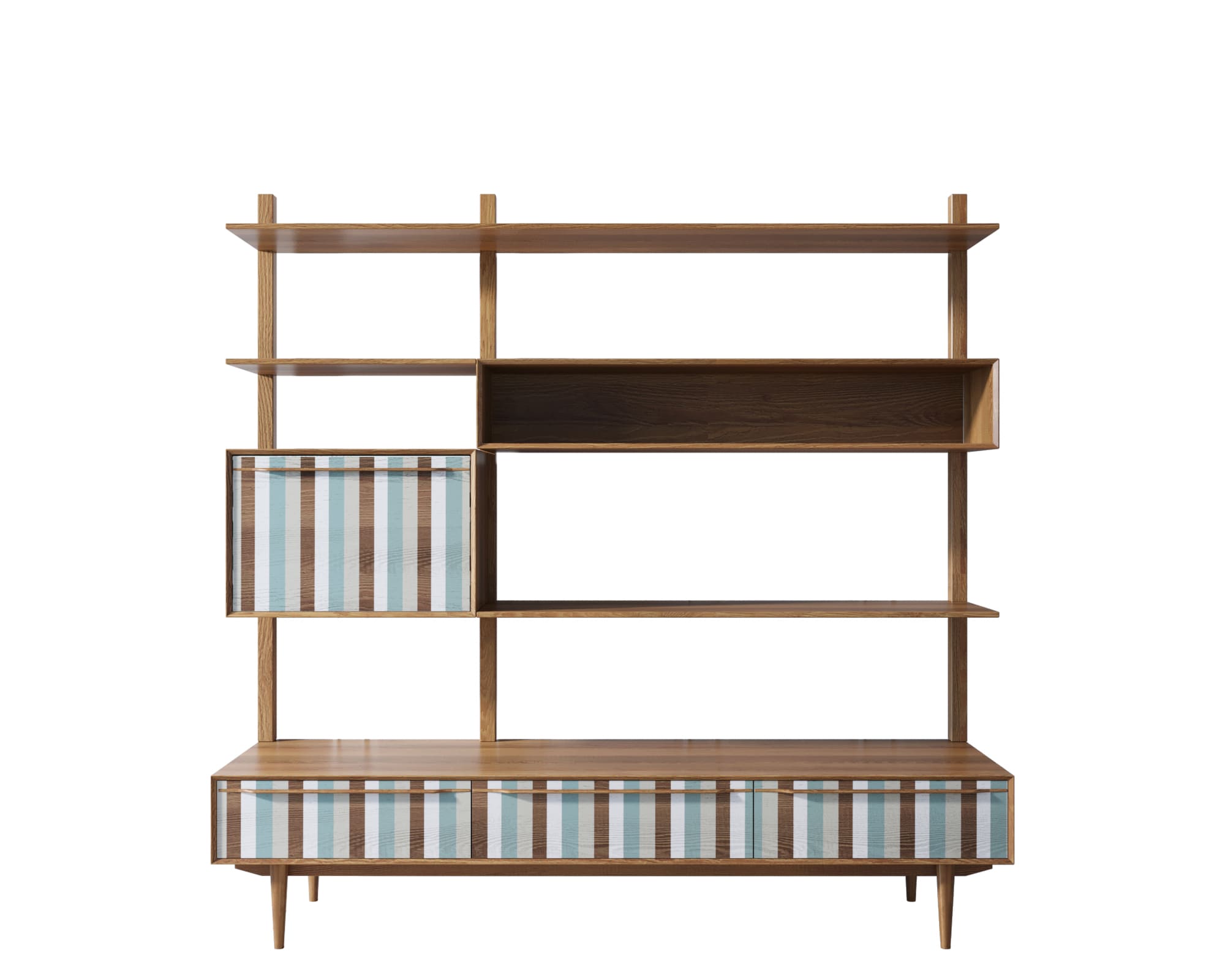 Стеллаж "Bruni print 1" с ящиками