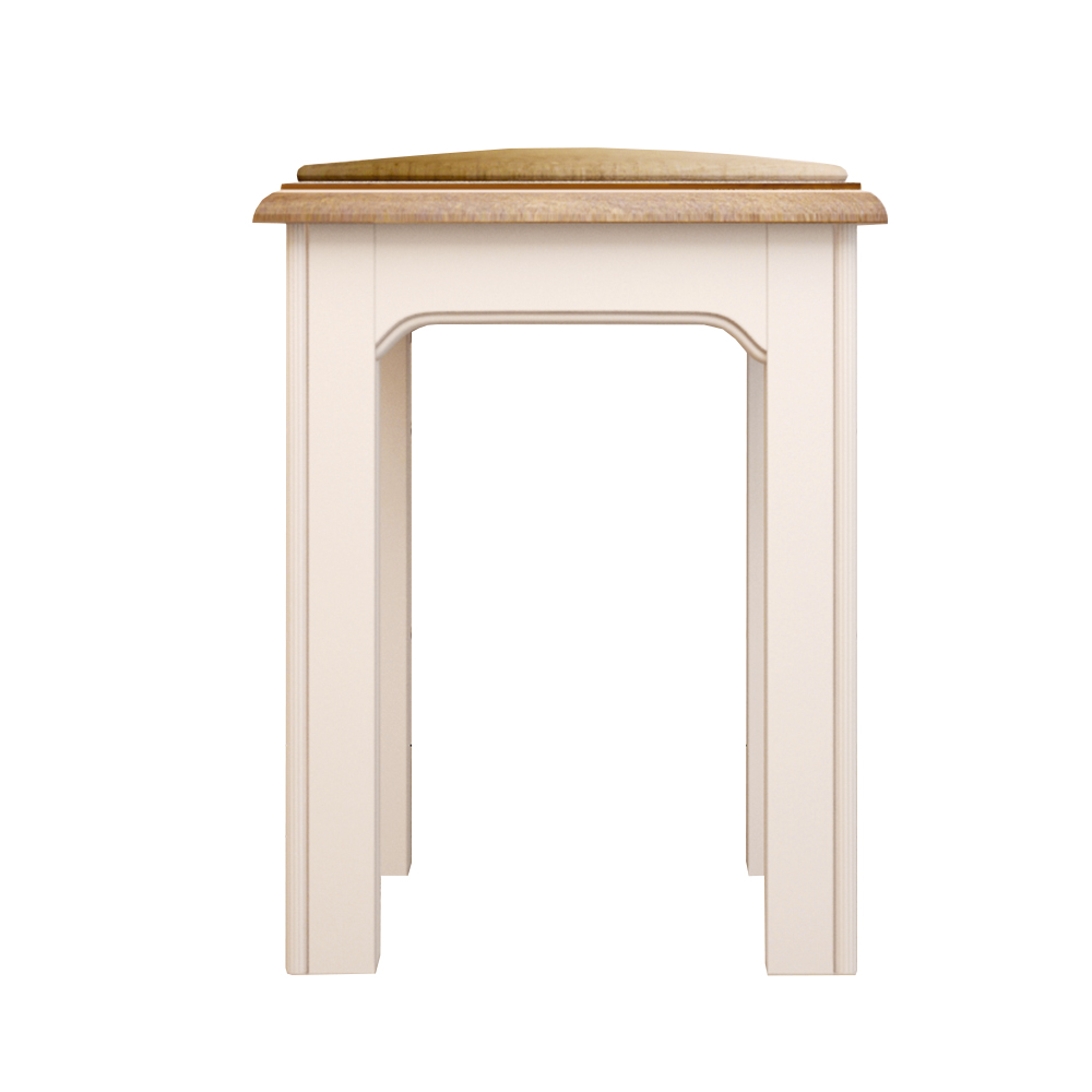 Бежевый табурет "Olivia" с мягким сидением