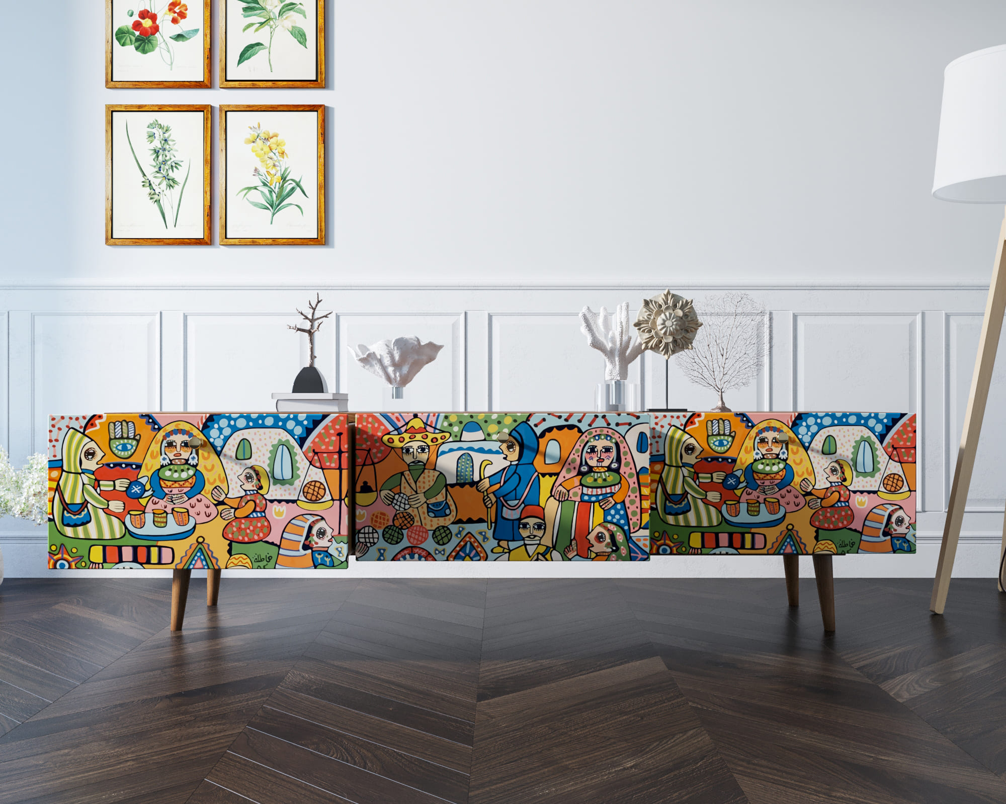   Комод "Berber" с ящиками низкий под TV  