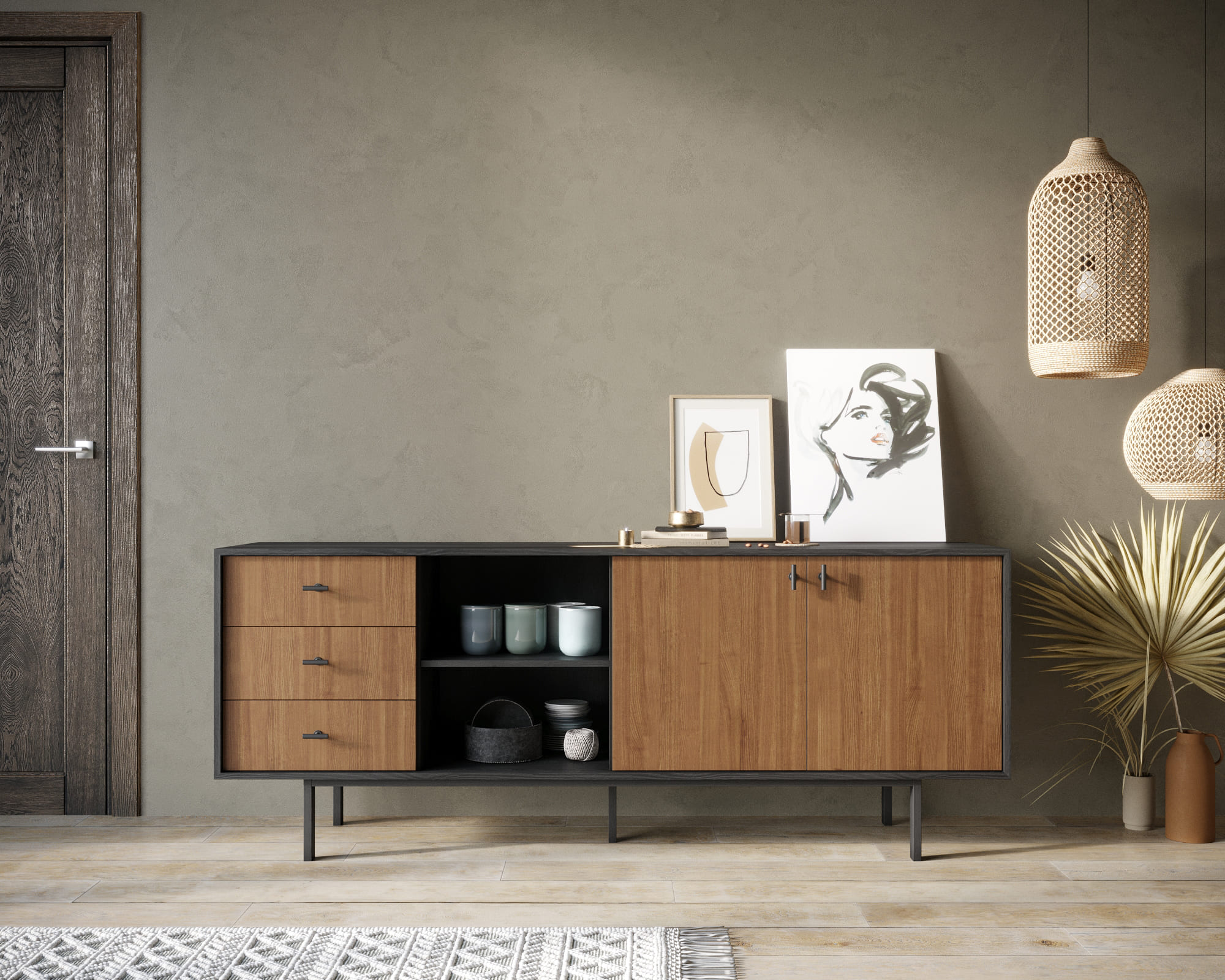 Комод с дверками и нишей "Emerson"