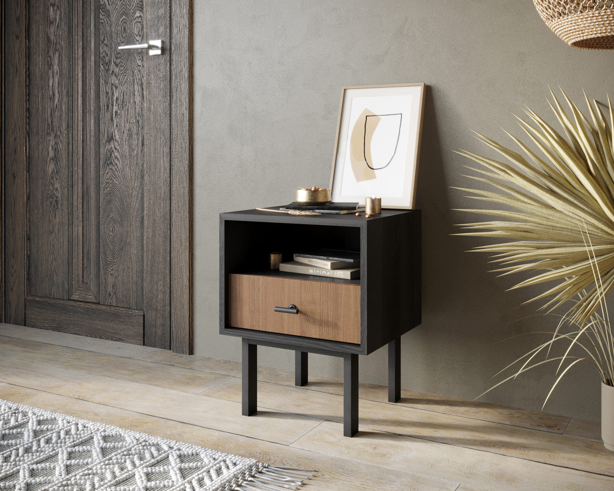 Тумбочка с нижним ящиком "Emerson"