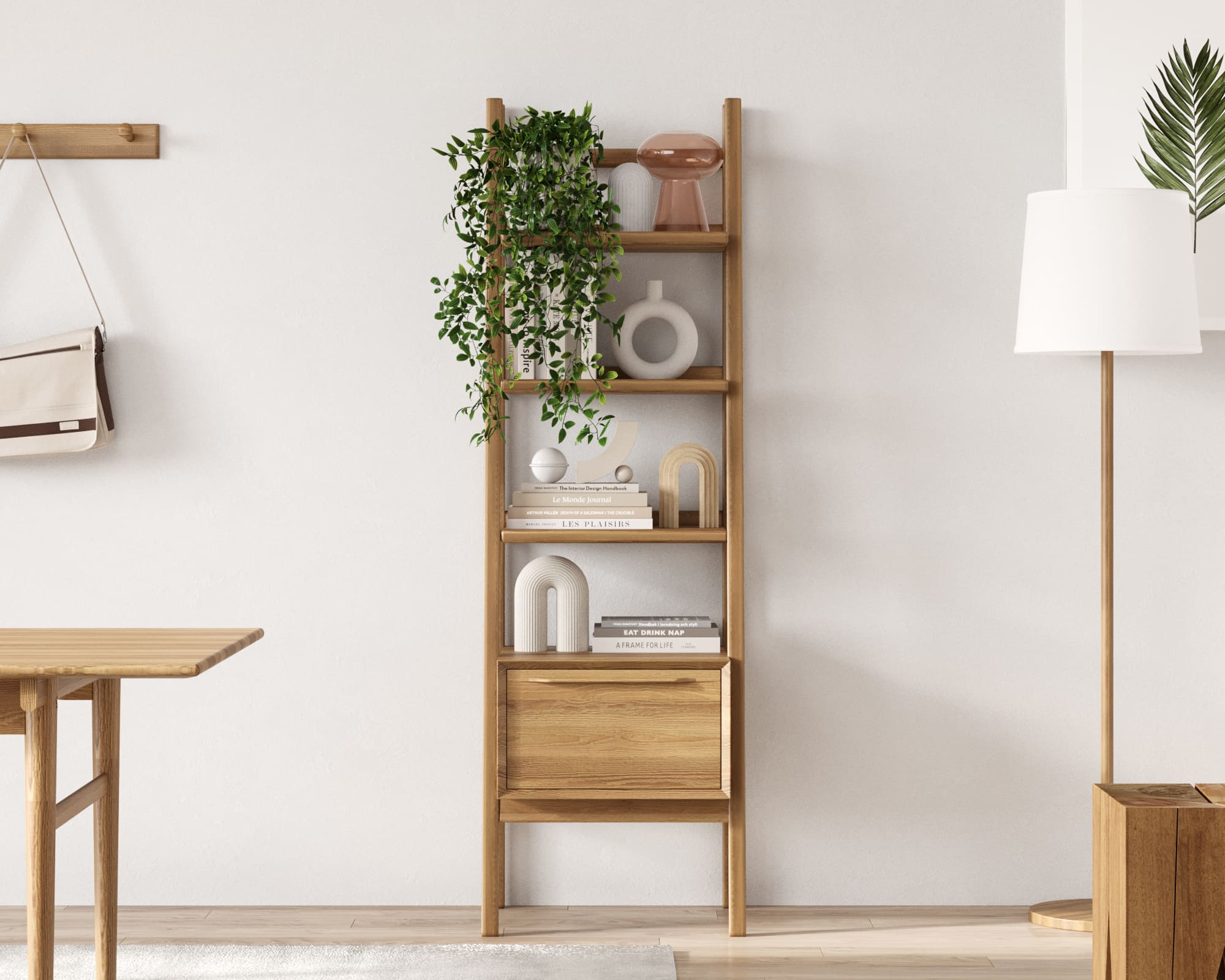 Стеллаж с открытыми полками узкий "Bruni"