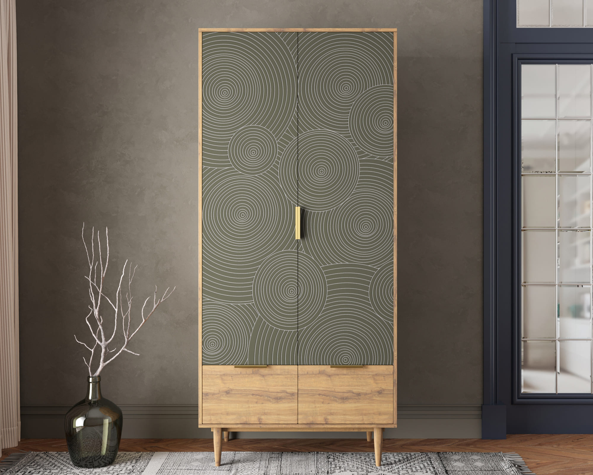 Шкаф двухстворчатый с ящиками "Line" R26