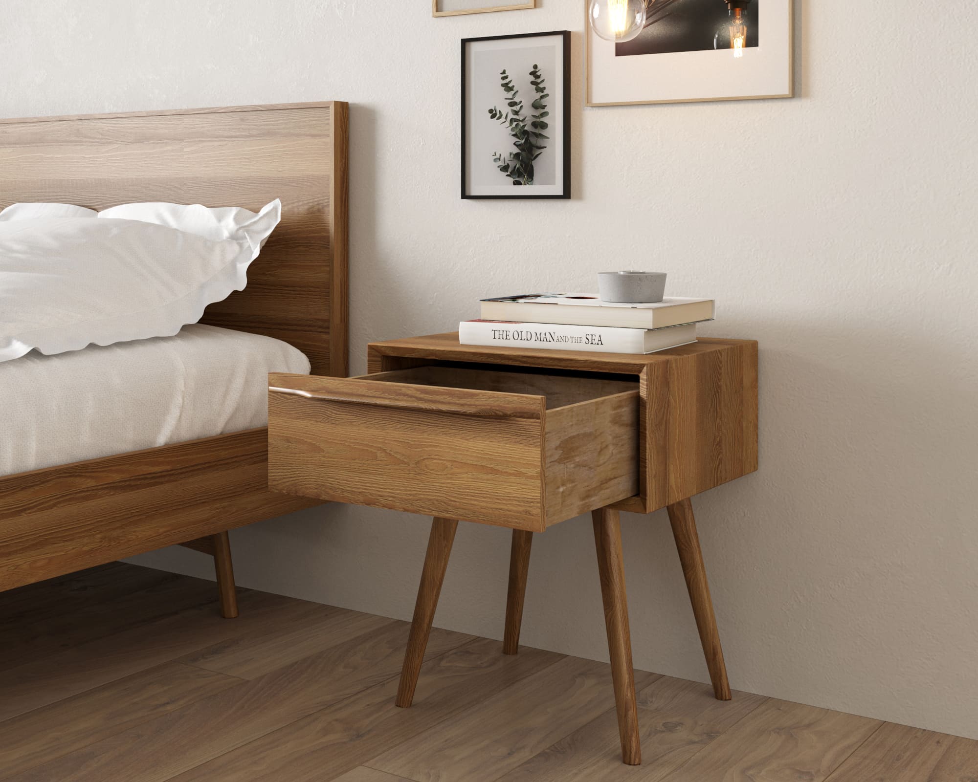 Тумба в Скандинавском стиле "Bruni" с ящиком