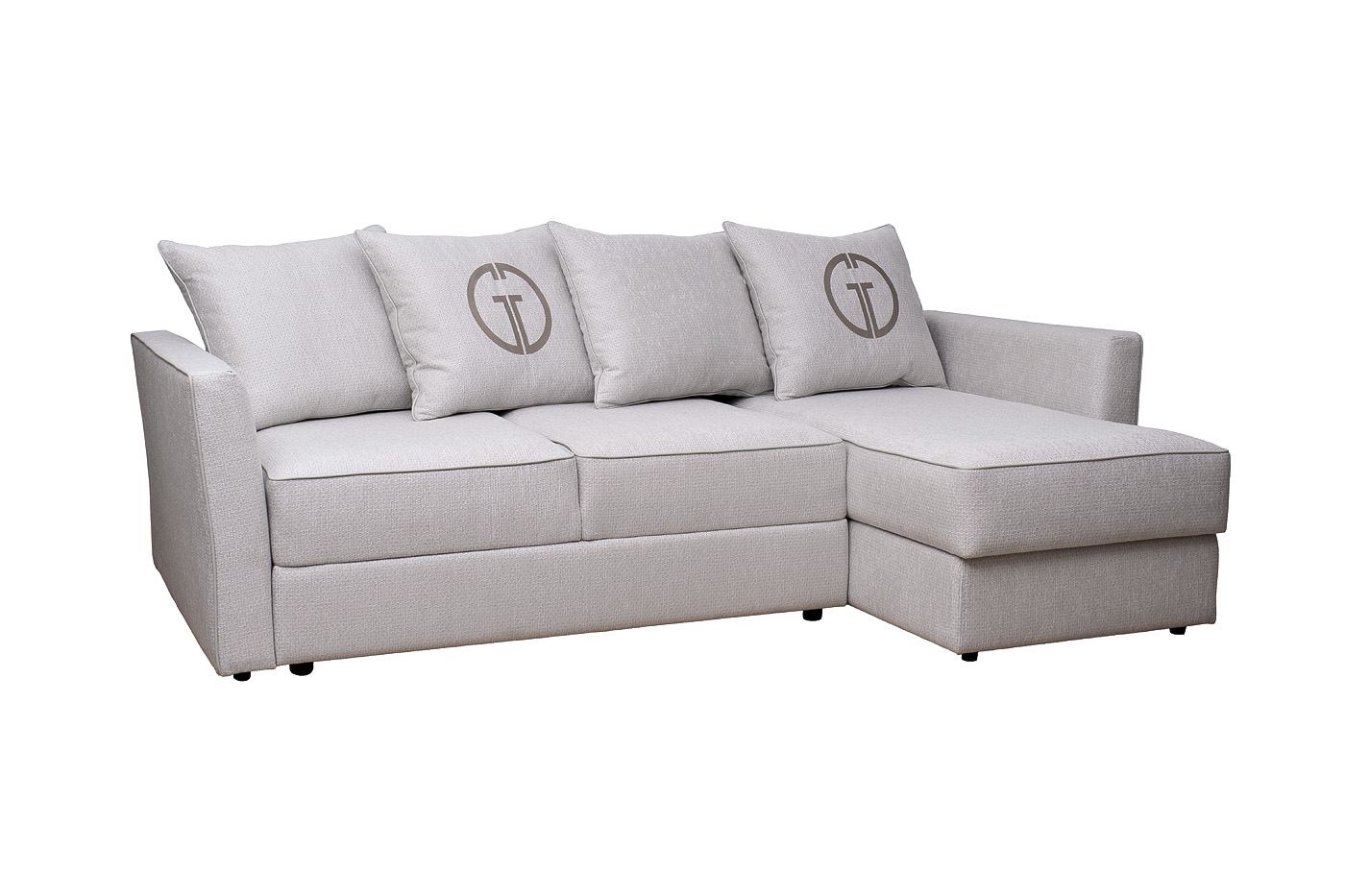 Диван Sorrento 230 с канапе трехмест.раскл (Еврокнижка) Koza3803-SVSER+Nev83 230*156*90см