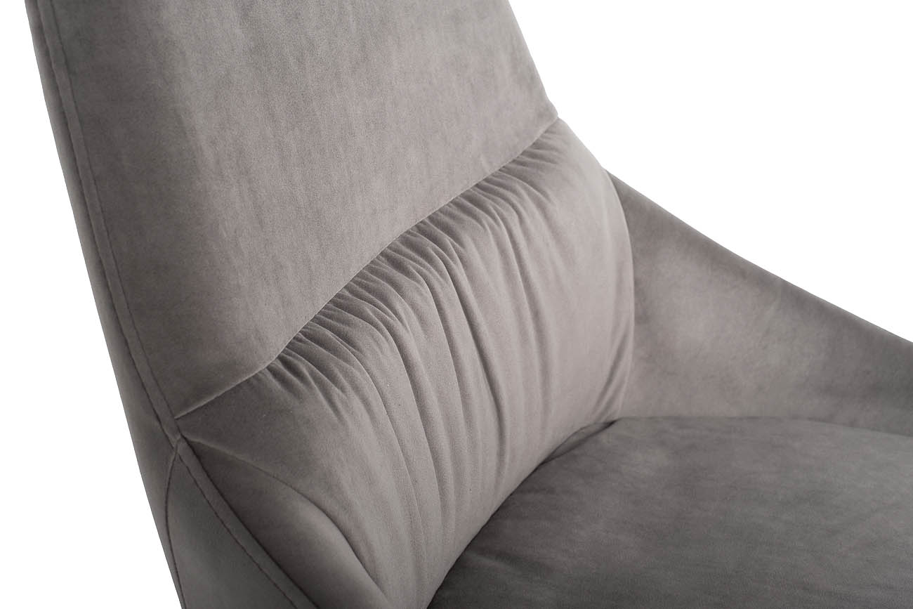 30C-1185 GRE Стул велюр серый на метал.основании