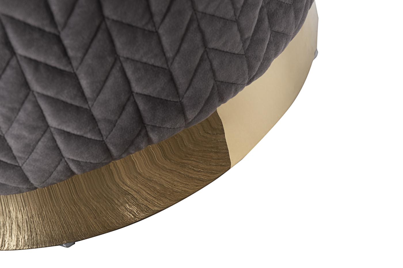 GY-BEN8143GOLD-DG Банкетка велюр темно-серый/золото