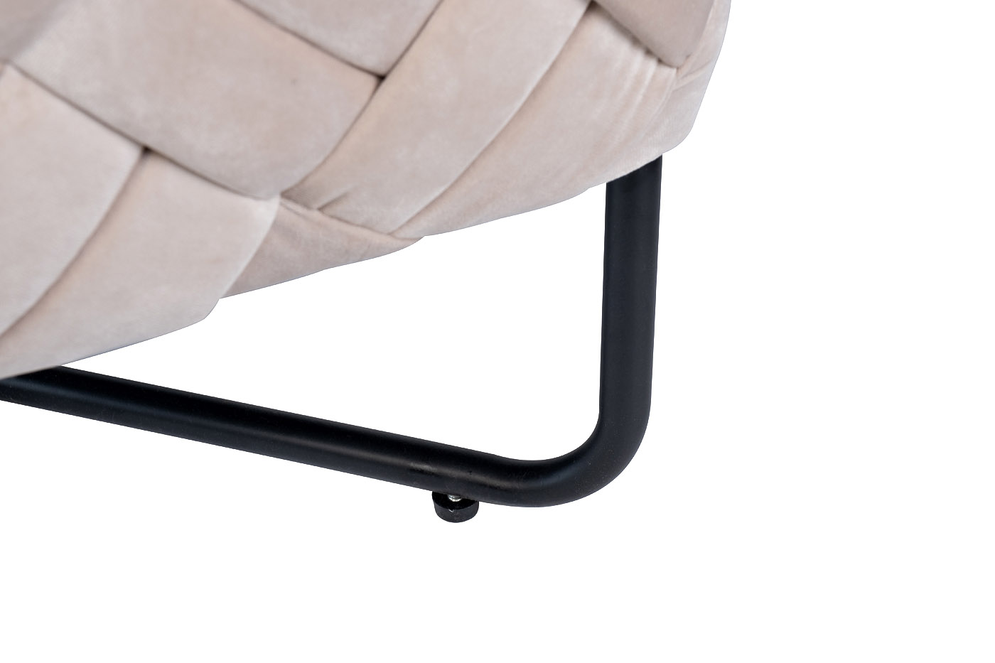 N-OT-100 BG BL Банкетка плетеная, велюр бежевый