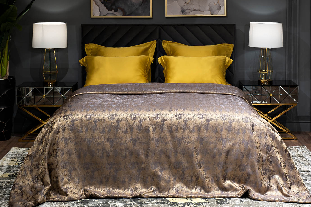 121GD-HOUST100-POKR ZOLSER-Покрывало HOUSTON золотое