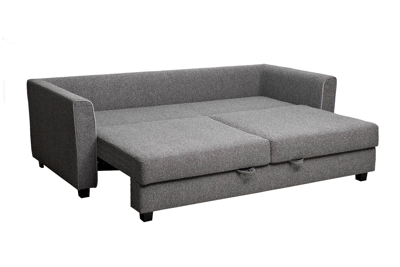 Диван Marco трехместный раскладной, букле серый Flona SER+Buta SER