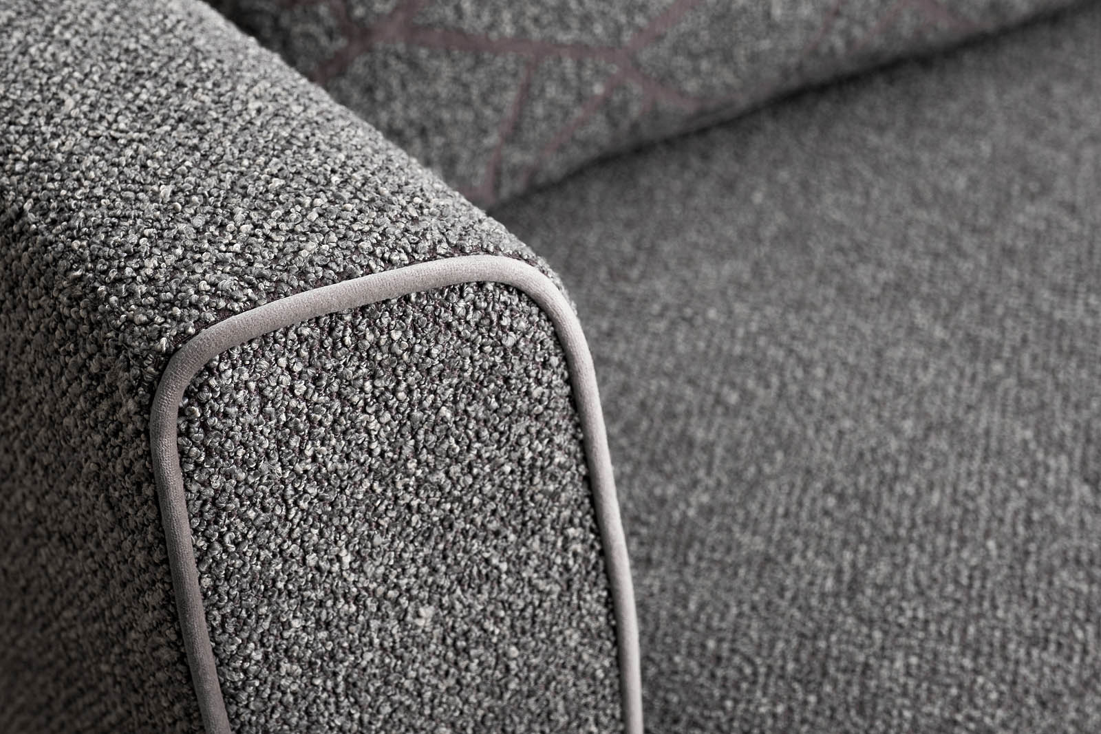 Диван Marco трехместный раскладной, букле серый Flona SER+Buta SER