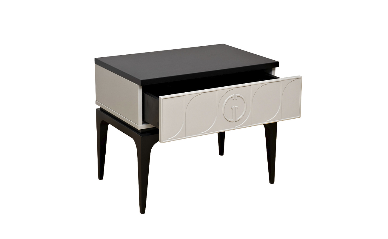 GD-00002 Тумбочка прикроватная Spinola черно/серая 