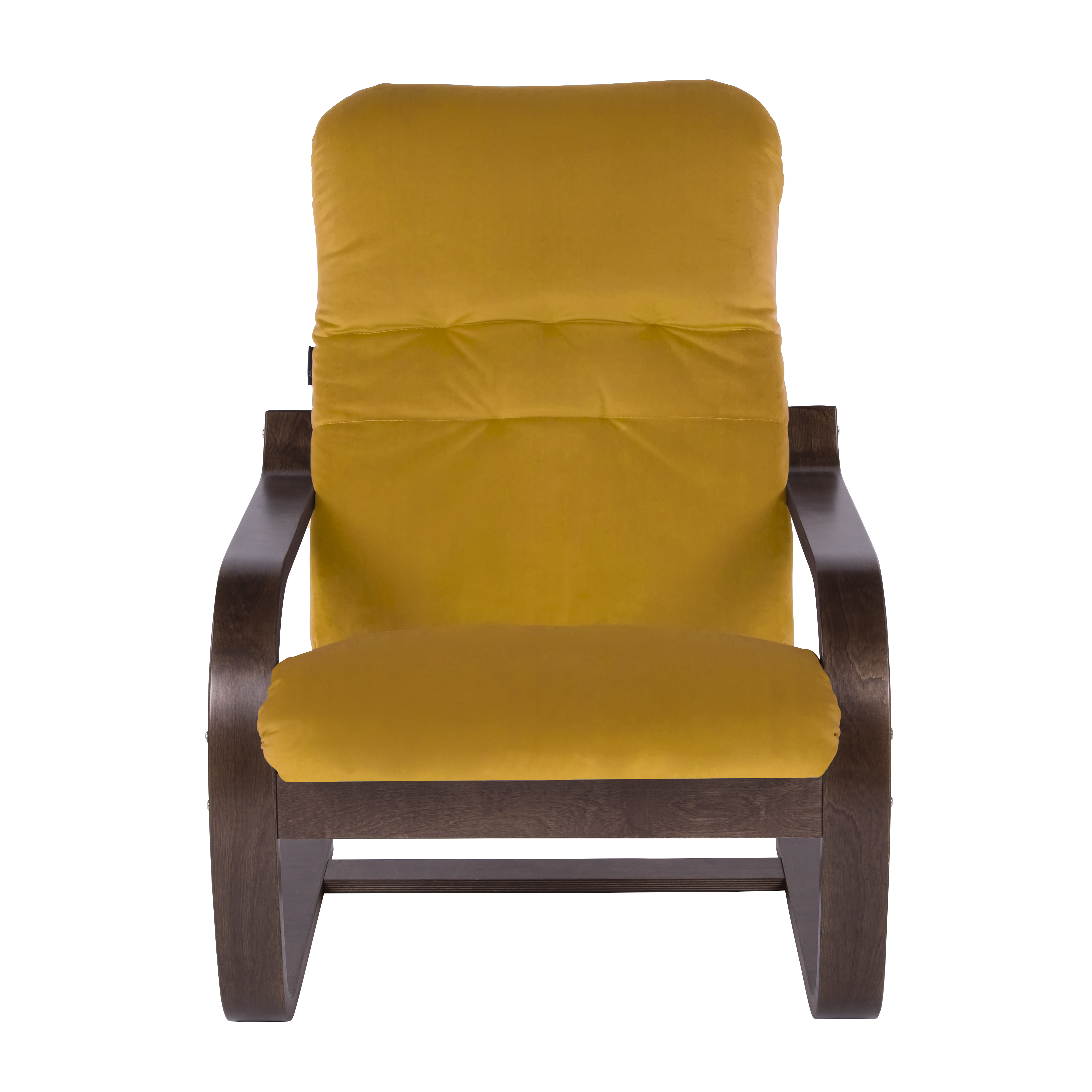 кресло Сайма  фреш 23 охра каркас  Орех