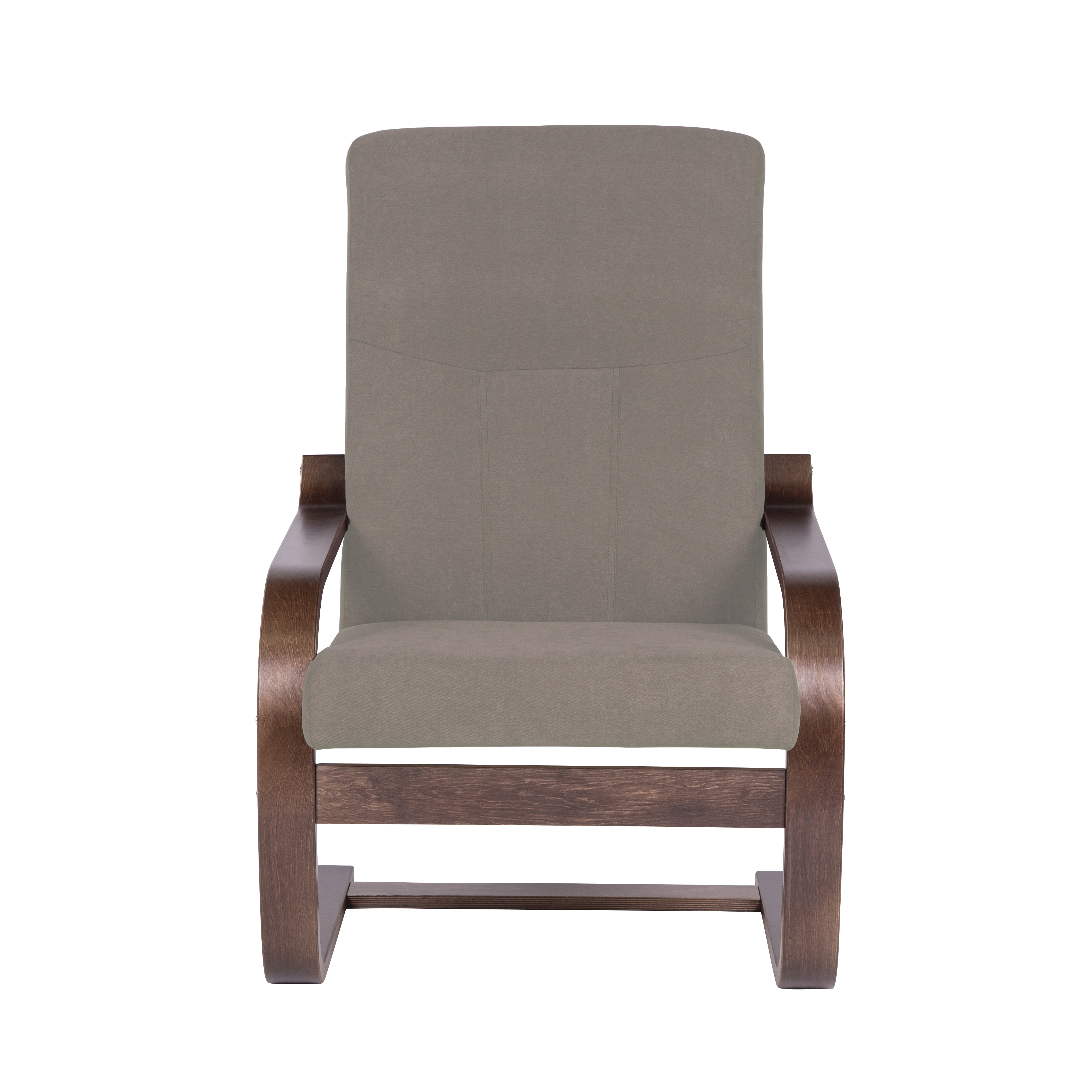 кресло Кристалл  фреш 04 бежевый каркас  Орех