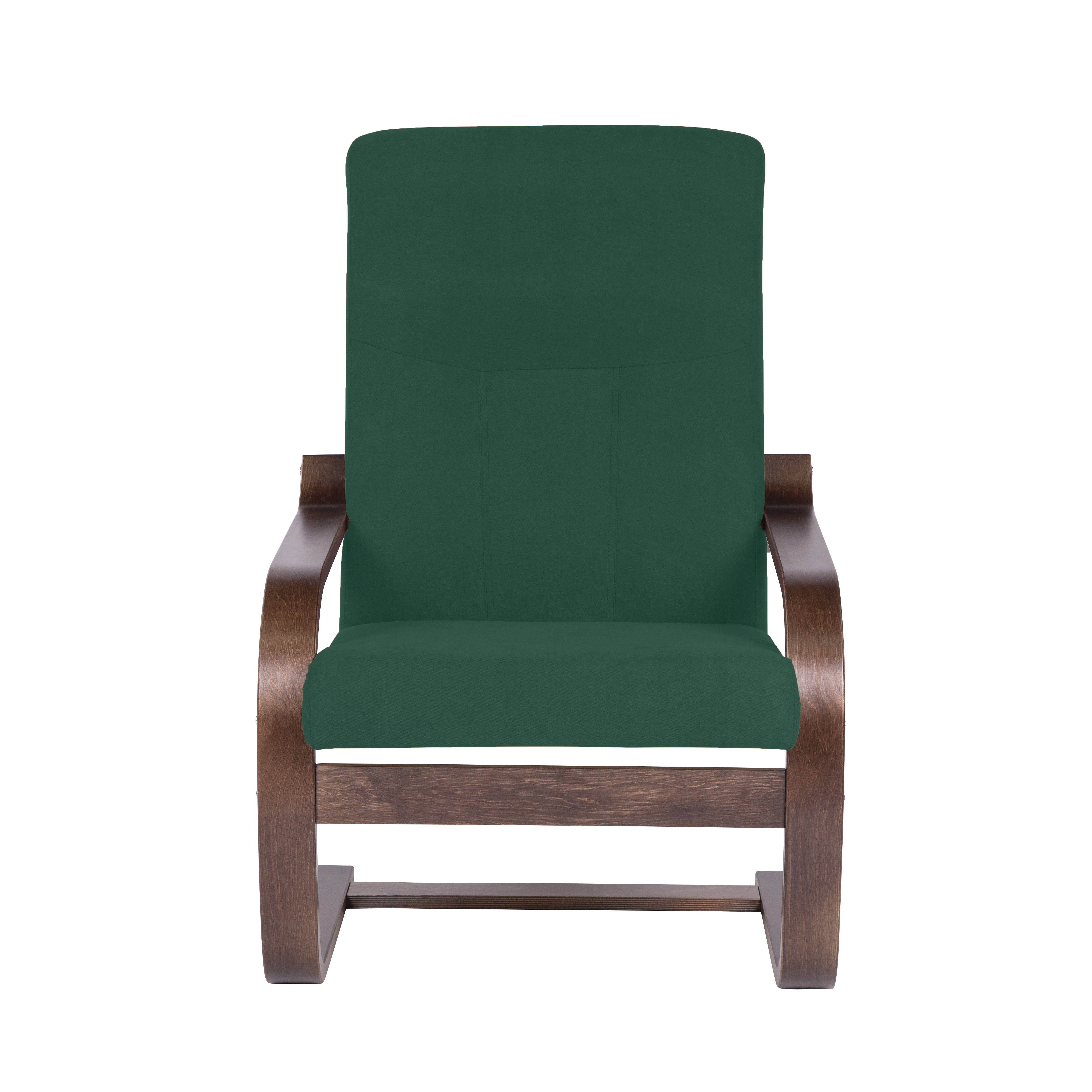 кресло Кристалл  Фреш 25 зелёный каркас  Орех