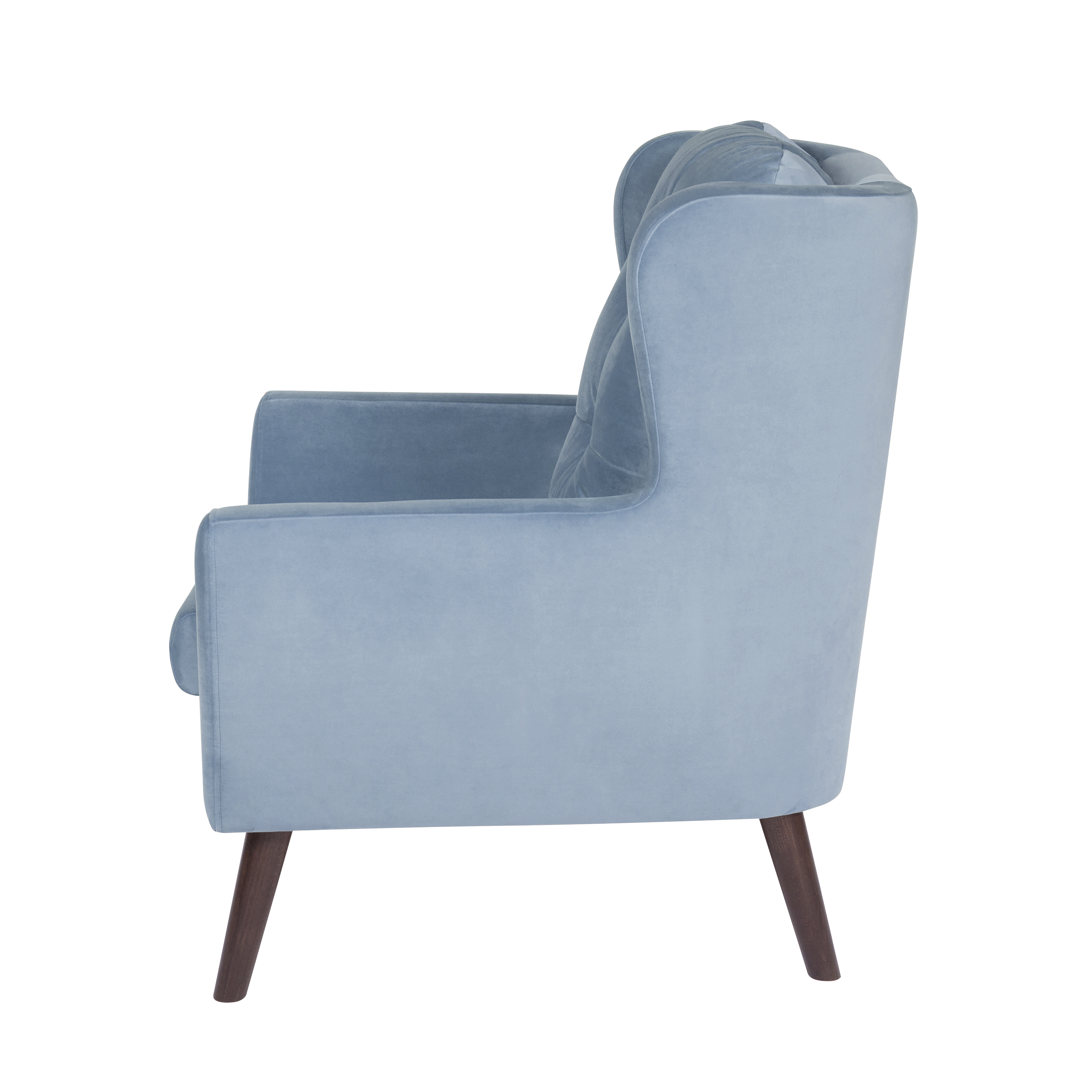 кресло Гермес фреш 11 голубой каркас Орех