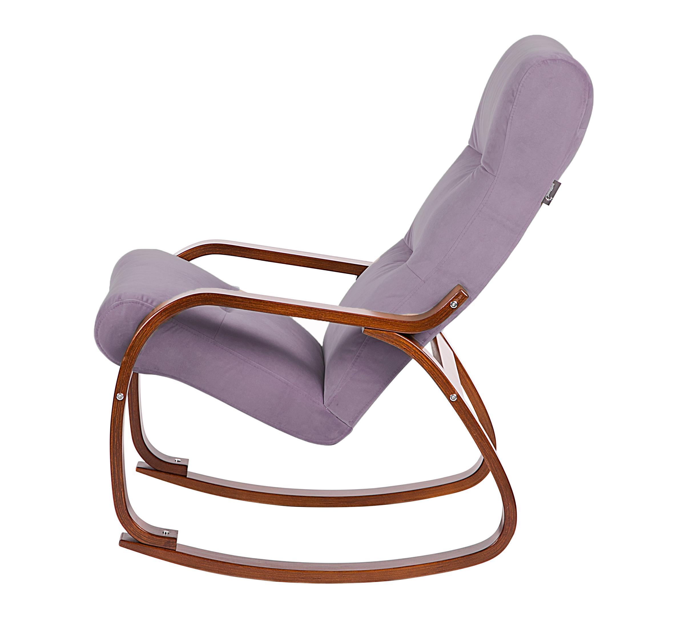  Кресло -качалка Гарвента  фреш 16 лавандовый каркас  Вишня