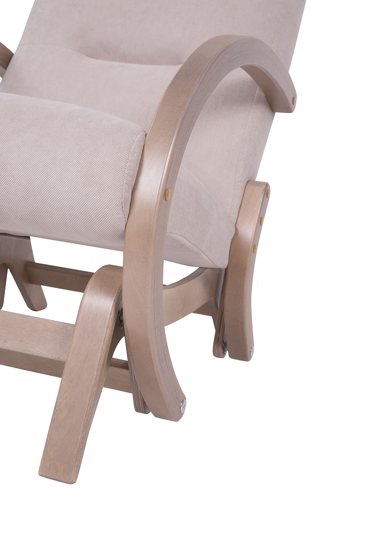 кресло-качалка глайдер Мэтисон Слоновая кость каркас Шимо