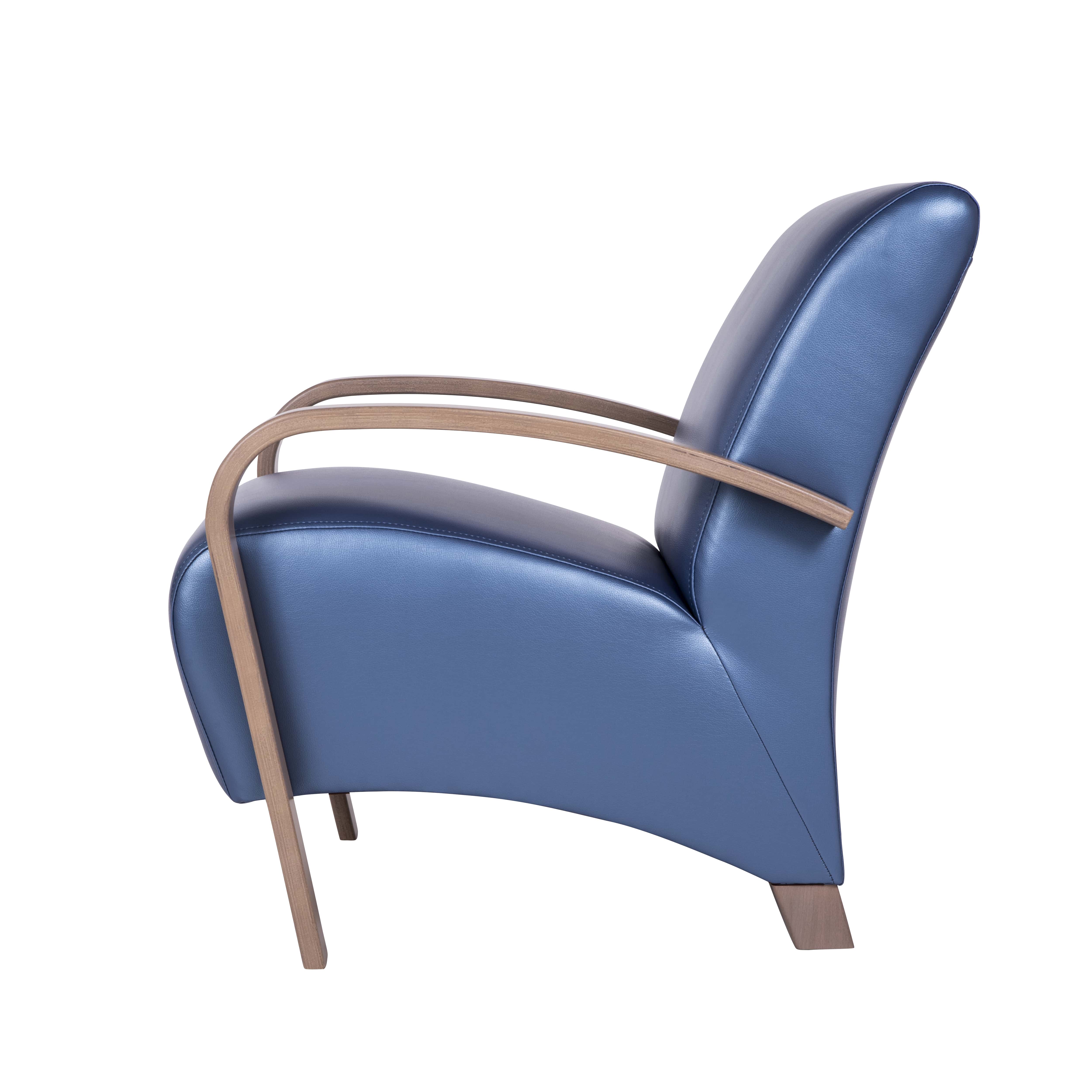 кресло Балатон  Экокожа синий каркас  Шимо